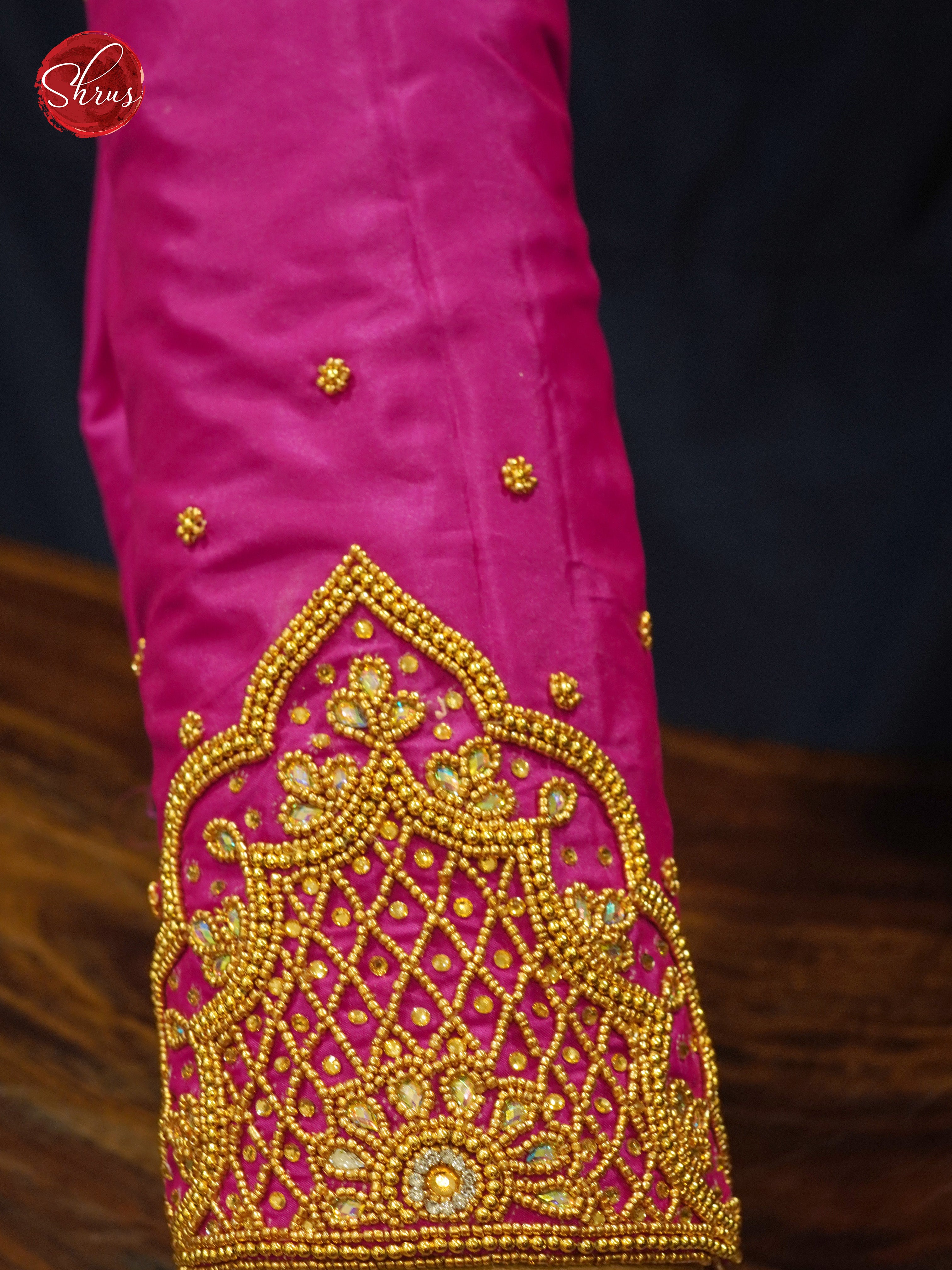 Pink - Aari Blouse - Shop on ShrusEternity.com