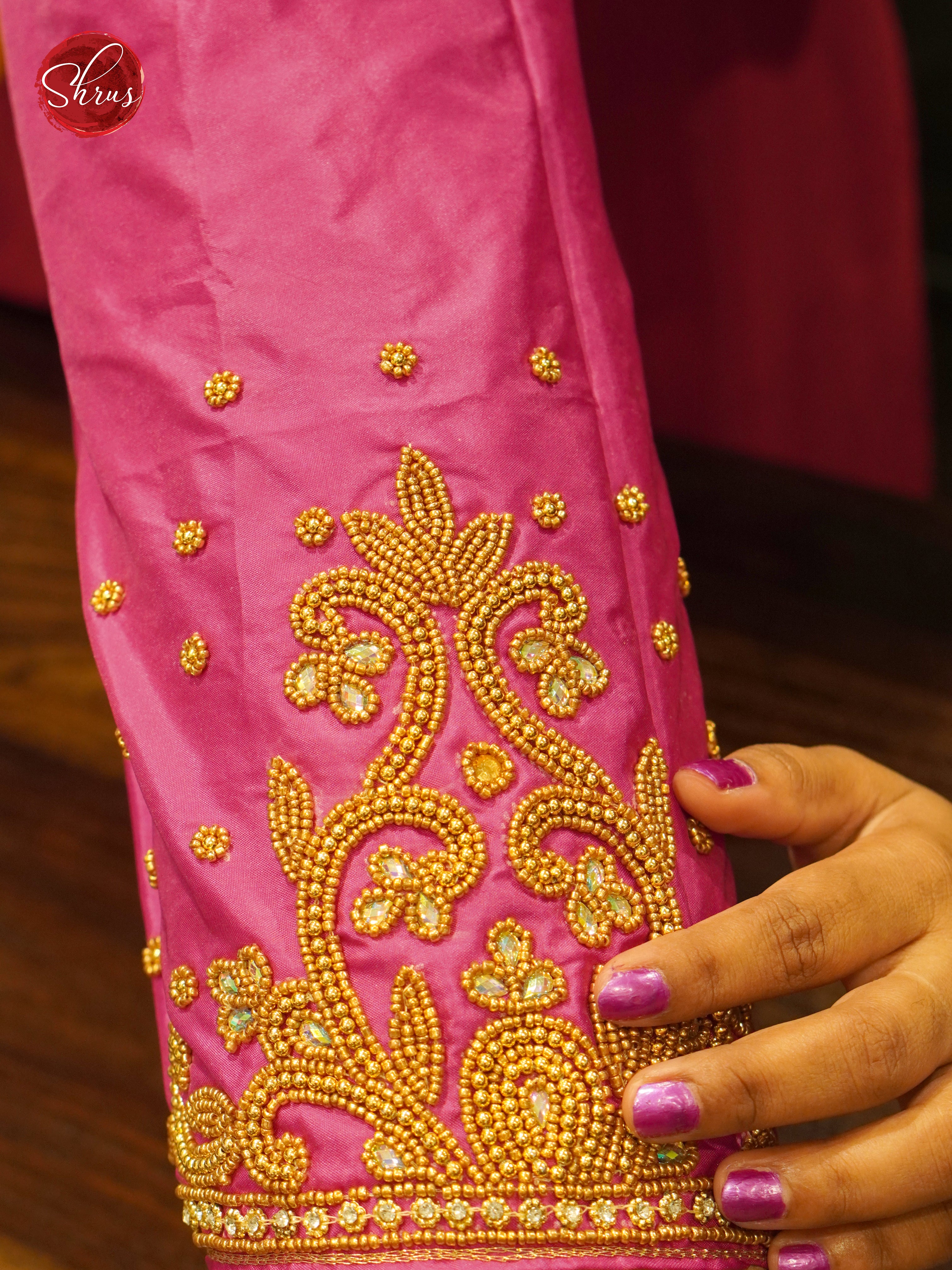Pink - Aari Blouse - Shop on ShrusEternity.com