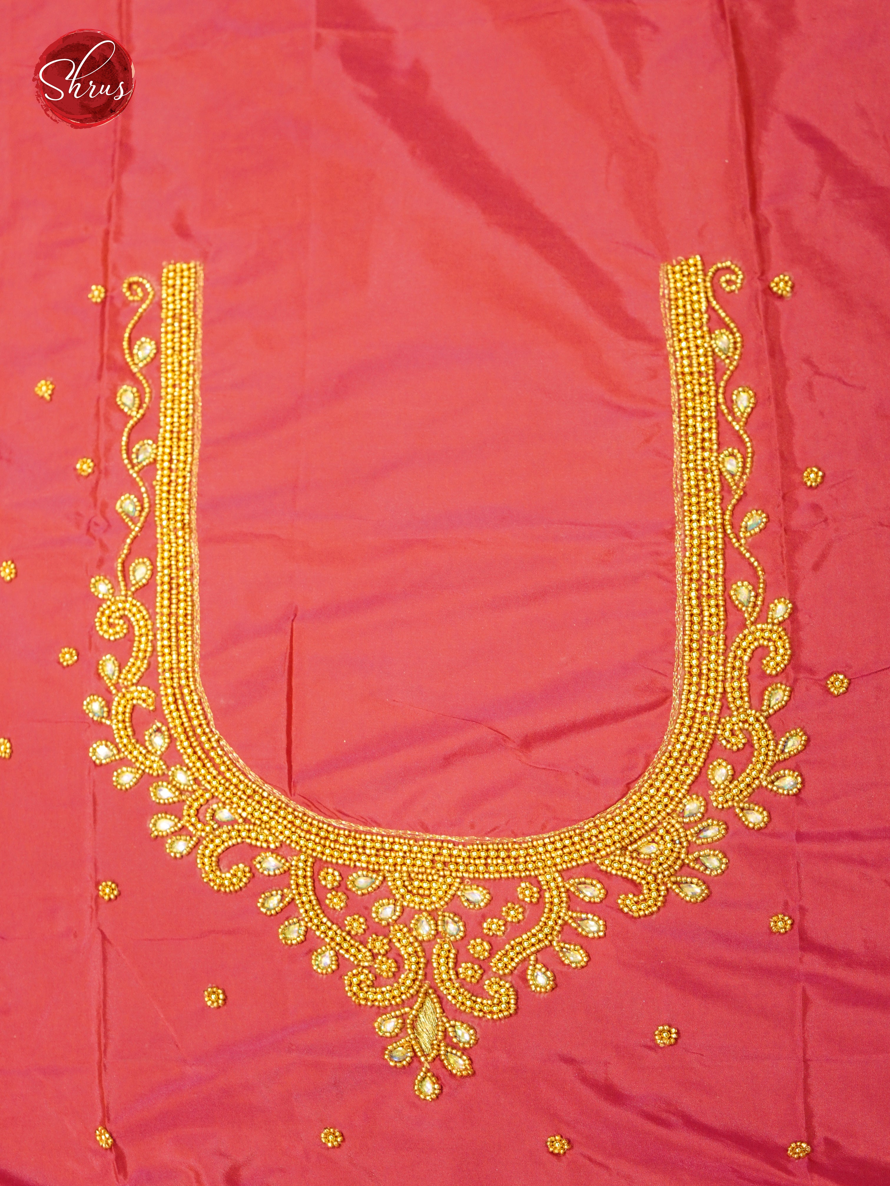 Orange - Aari Blouse - Shop on ShrusEternity.com