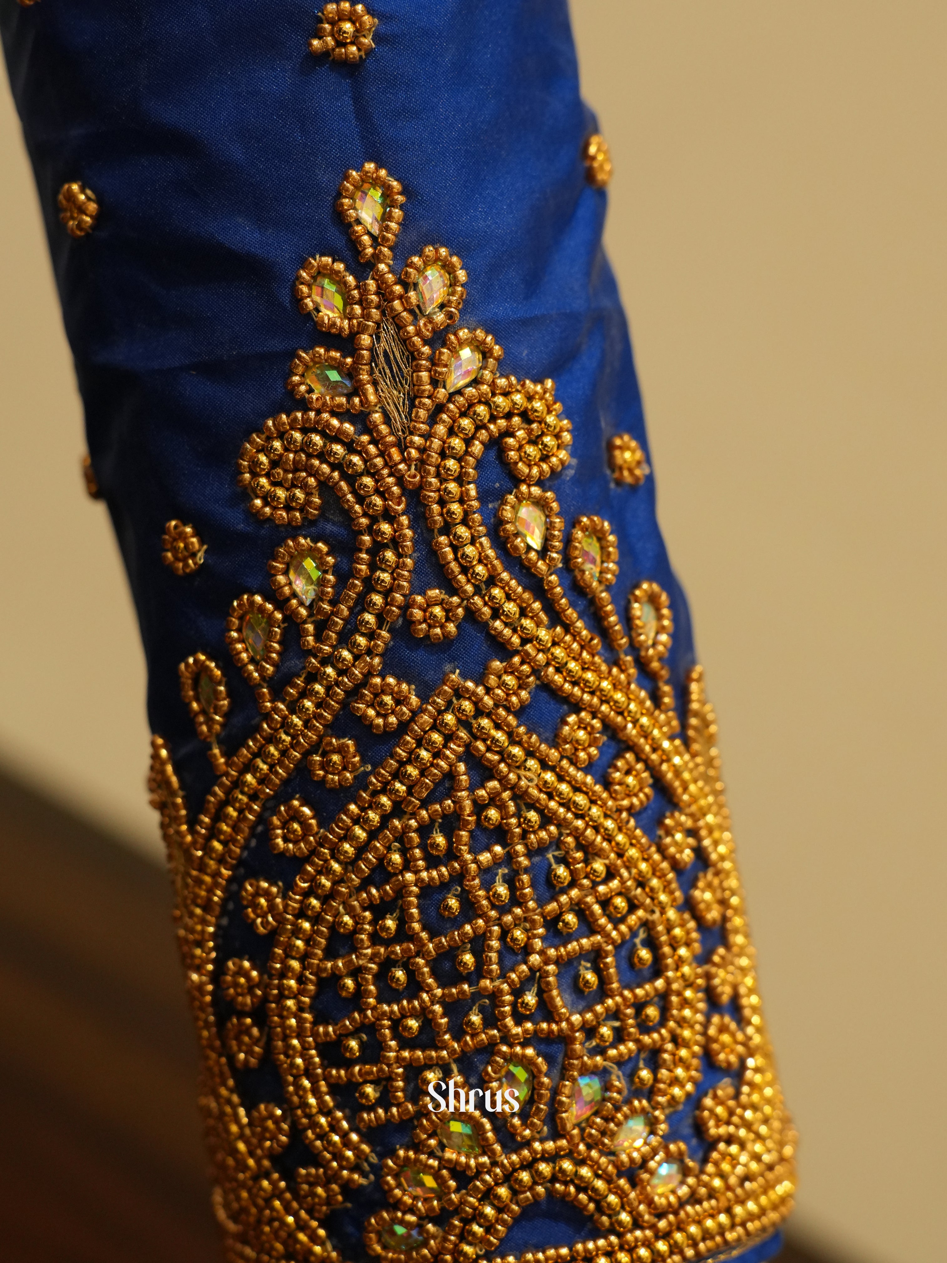 Blue - Aari Blouse - Shop on ShrusEternity.com