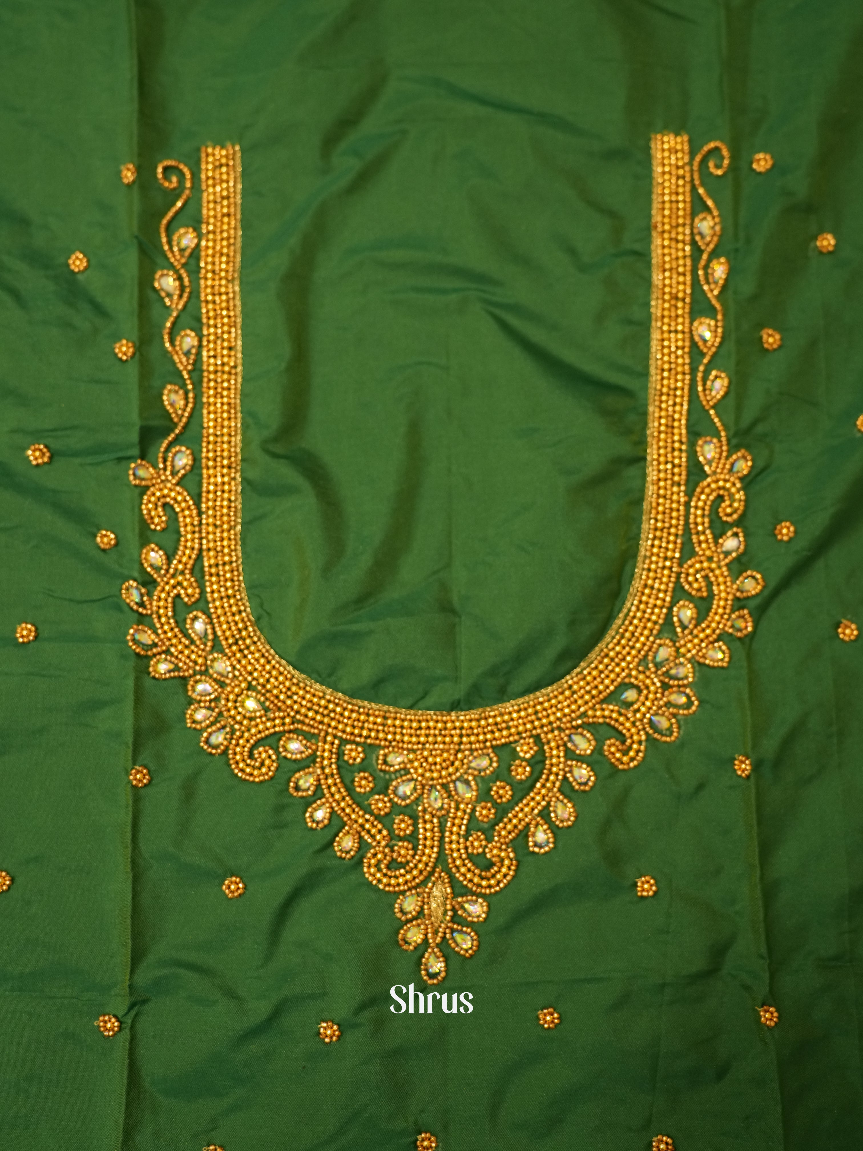 Green - Aari Blouse - Shop on ShrusEternity.com