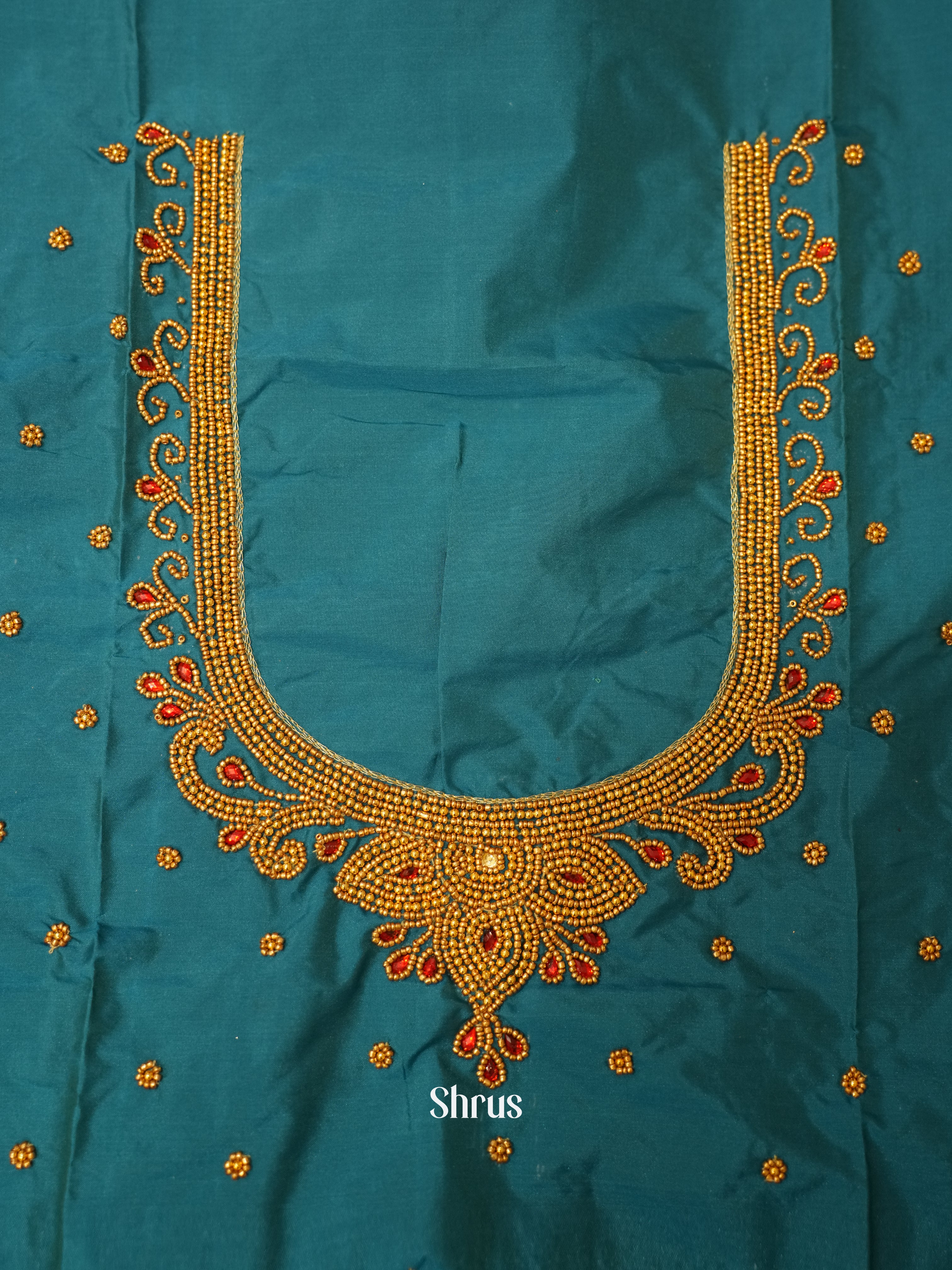 Blue - Aari Blouse - Shop on ShrusEternity.com