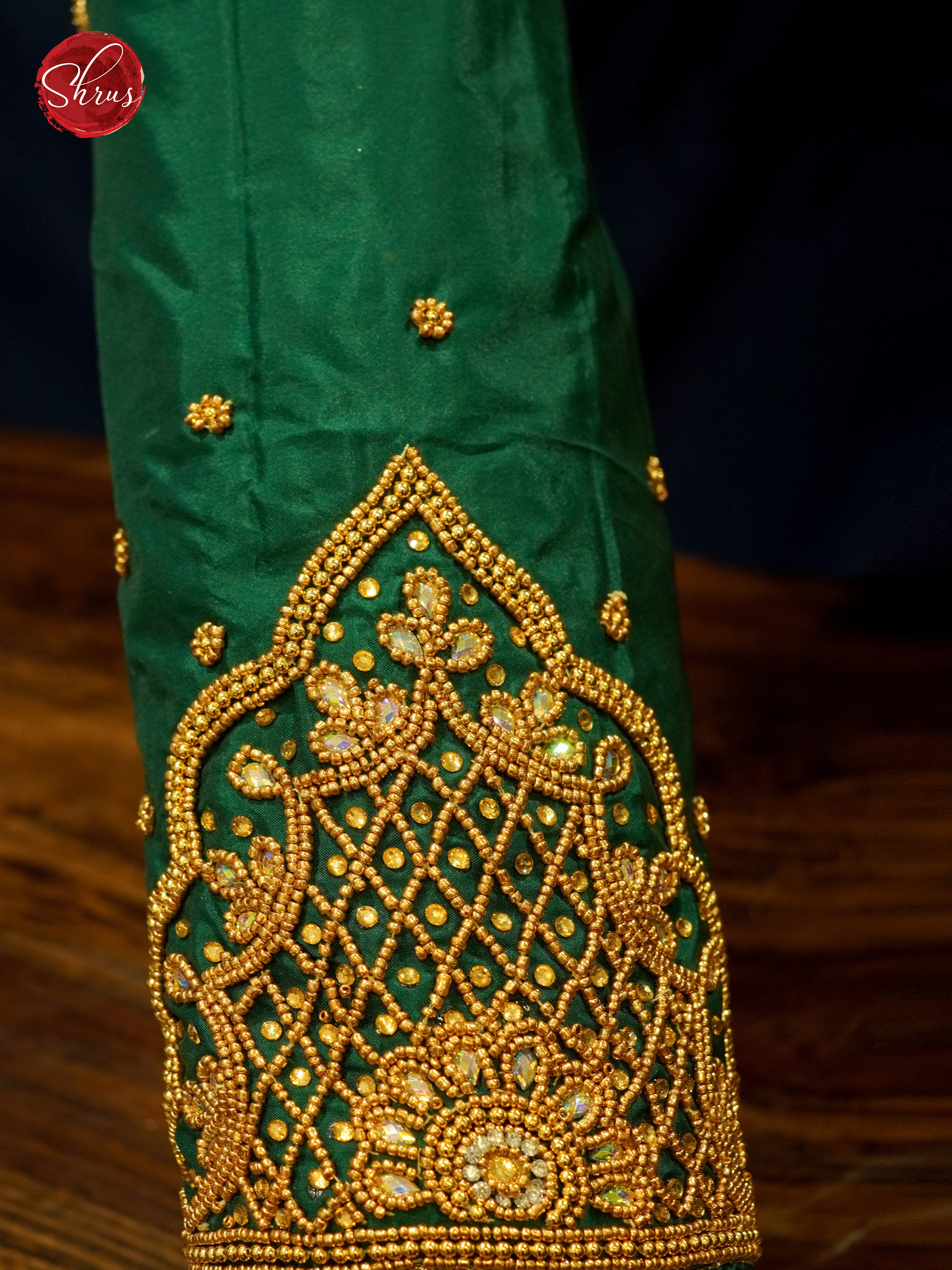 Green - Aari Blouse - Shop on ShrusEternity.com