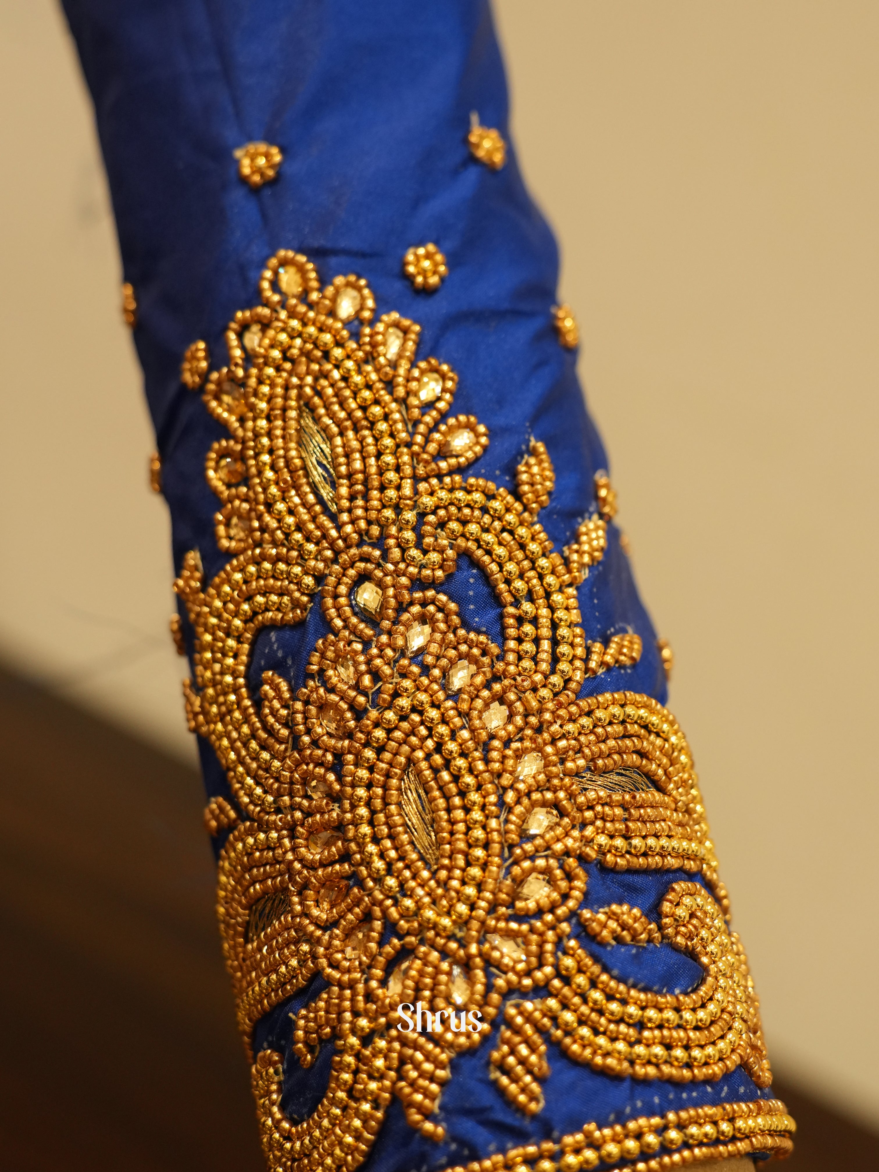 Blue - Aari Blouse - Shop on ShrusEternity.com