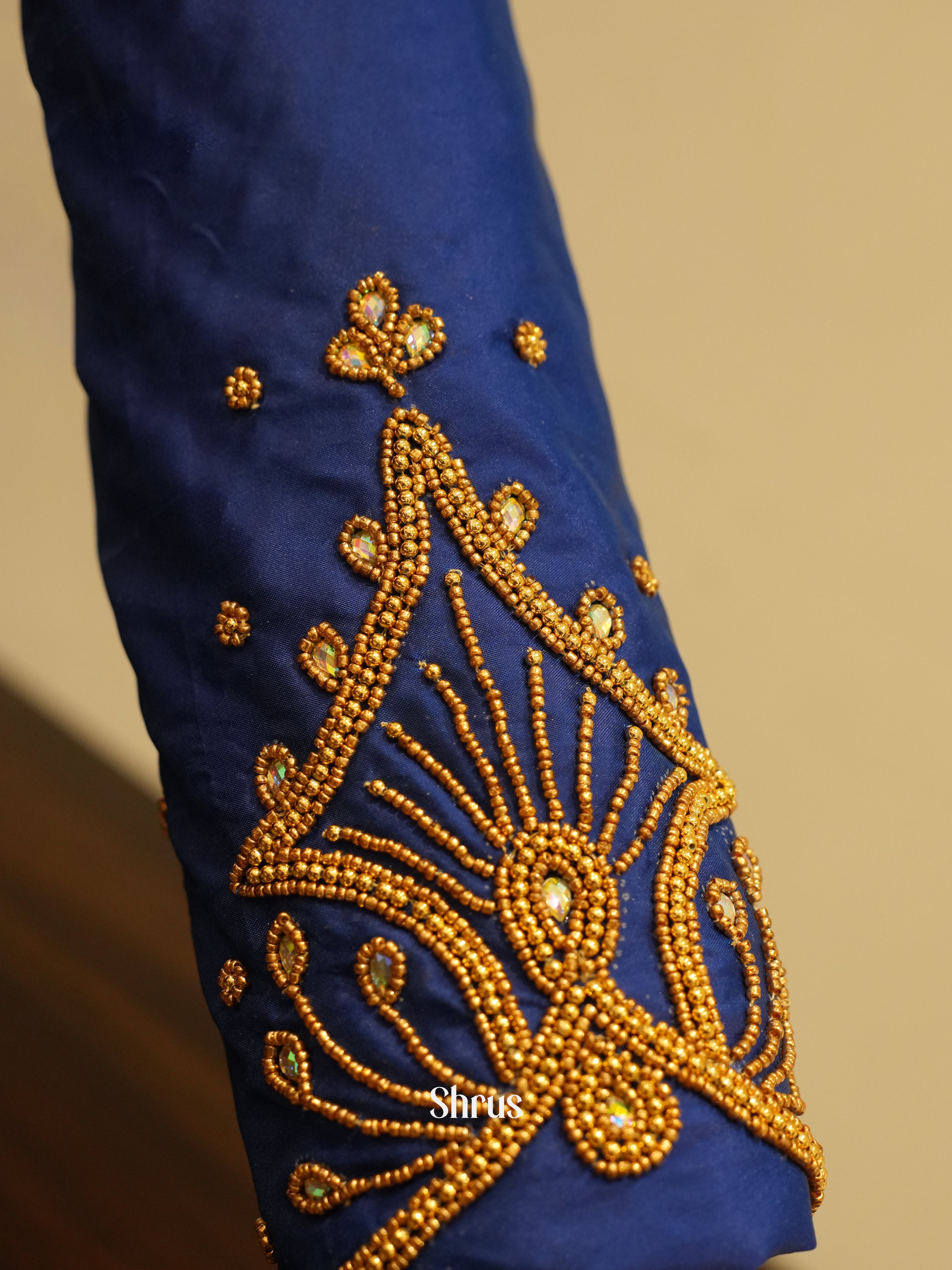 Blue - Aari Blouse - Shop on ShrusEternity.com