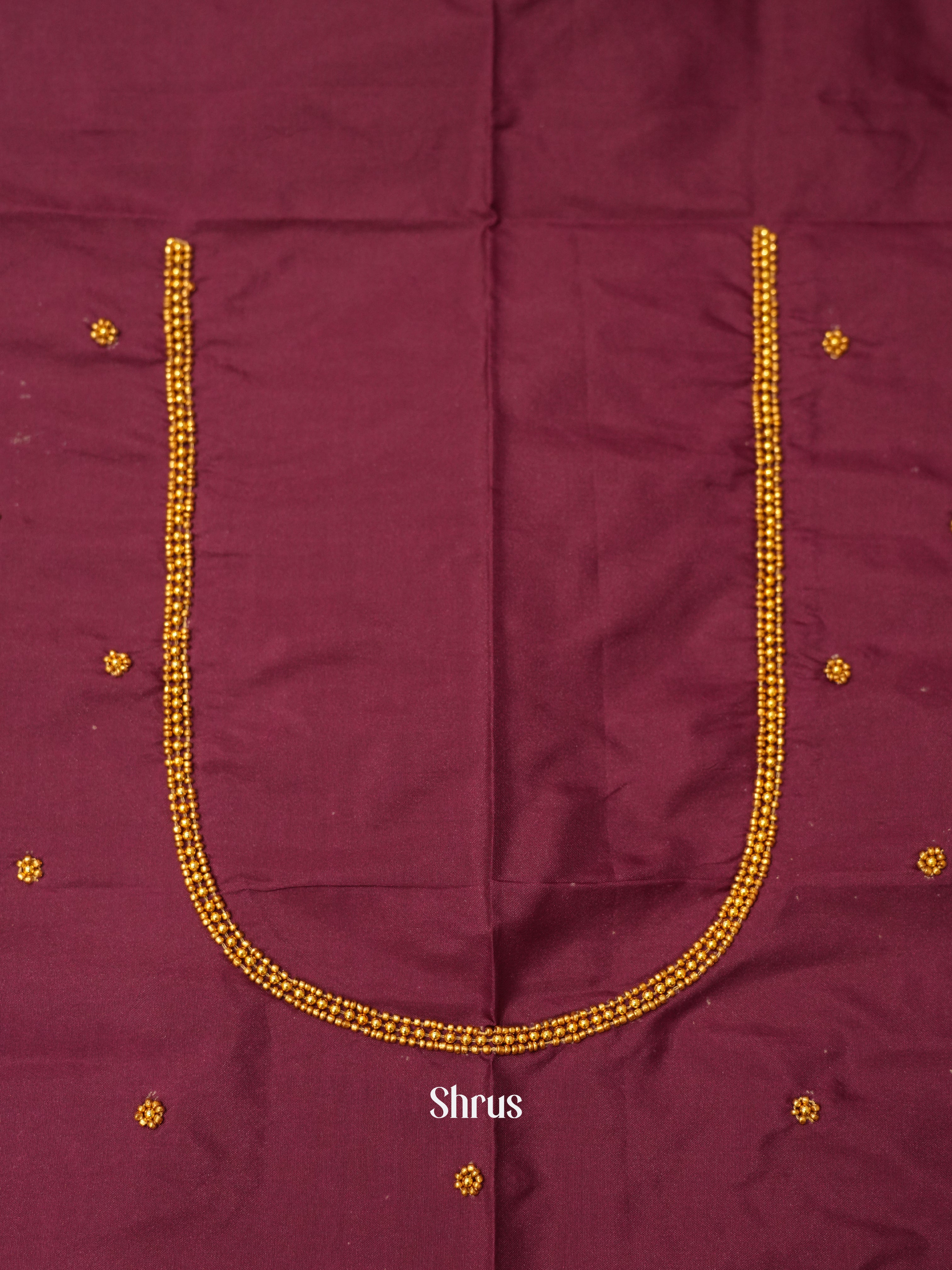 Wine - Aari Blouse - Shop on ShrusEternity.com