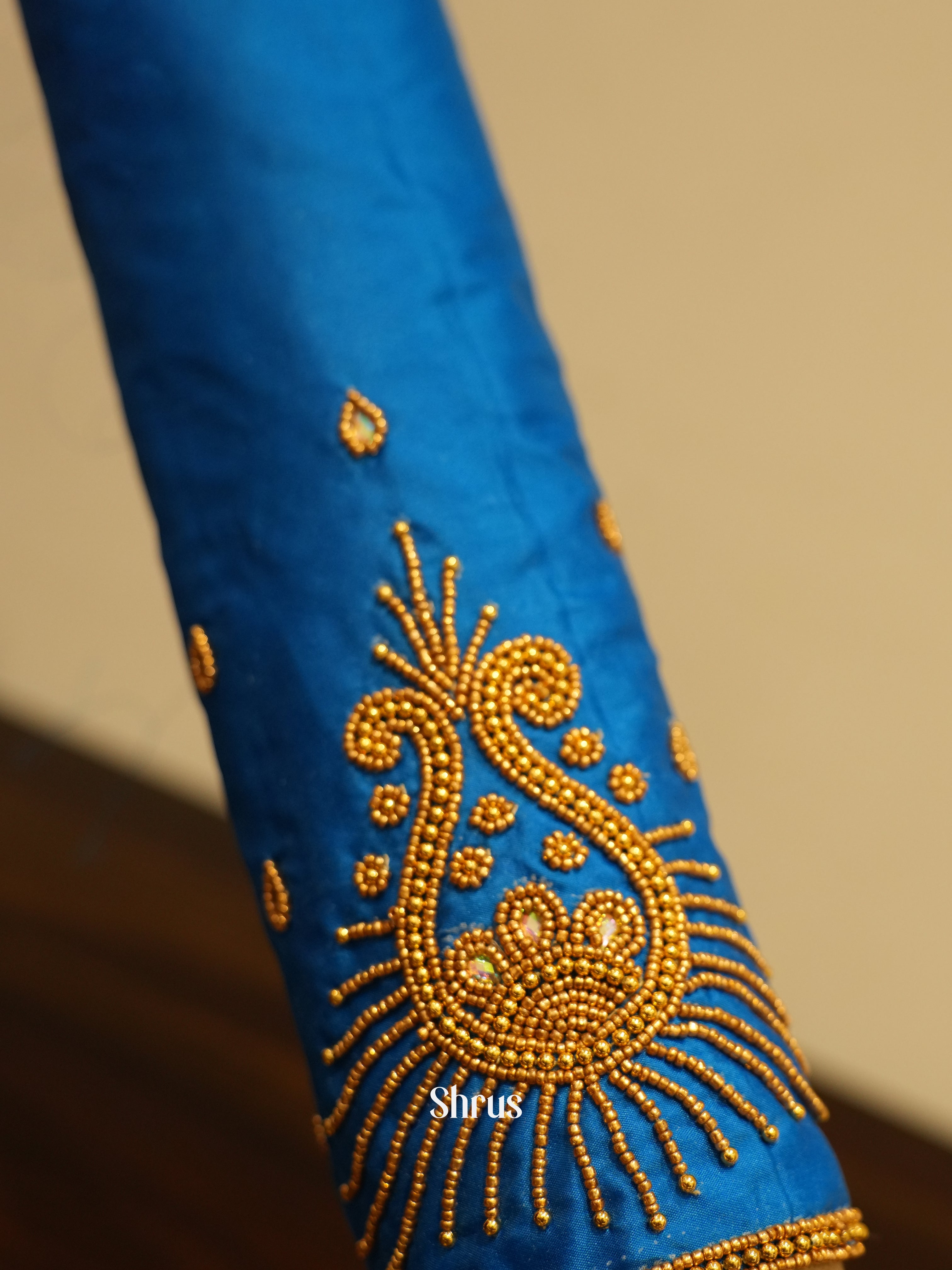 Blue - Aari Blouse - Shop on ShrusEternity.com