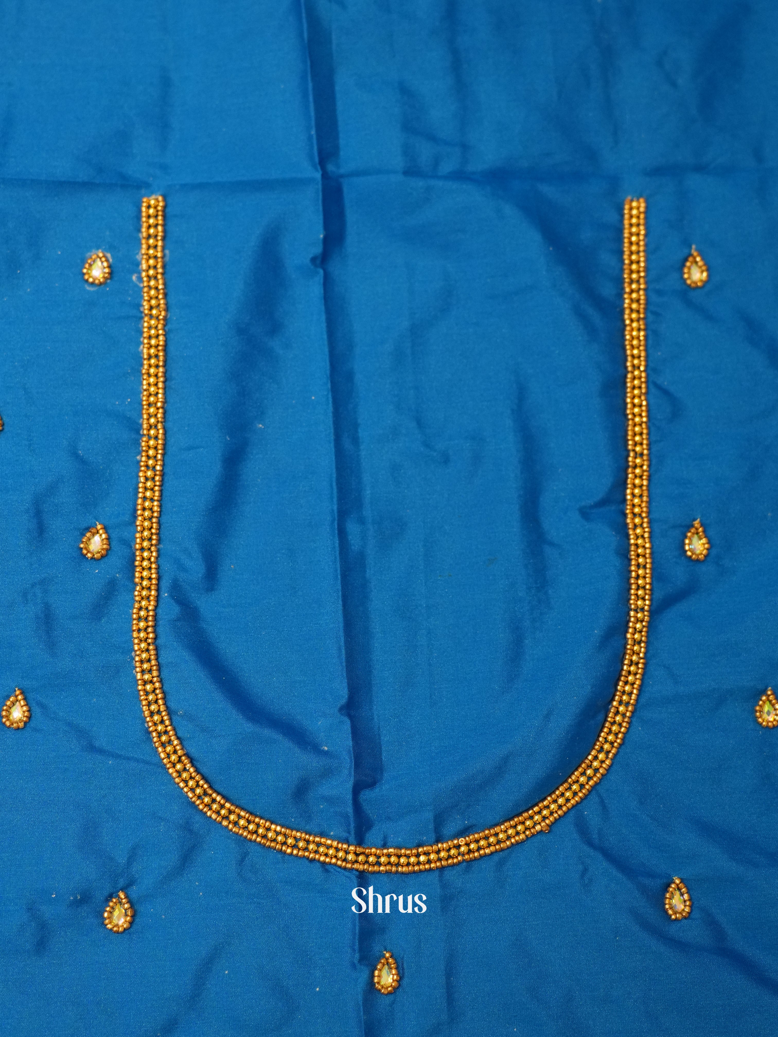 Blue - Aari Blouse - Shop on ShrusEternity.com