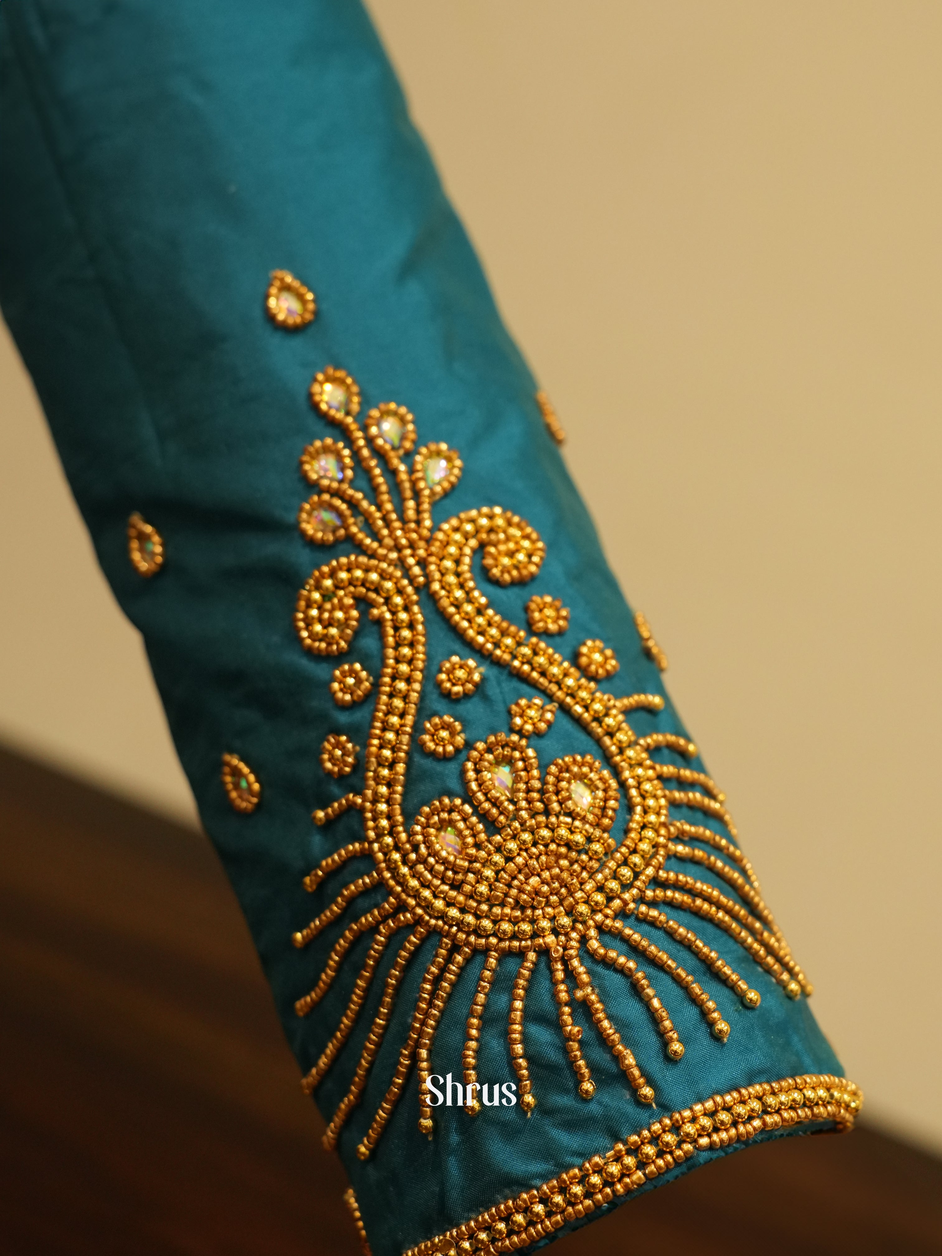 Blue - Aari Blouse - Shop on ShrusEternity.com