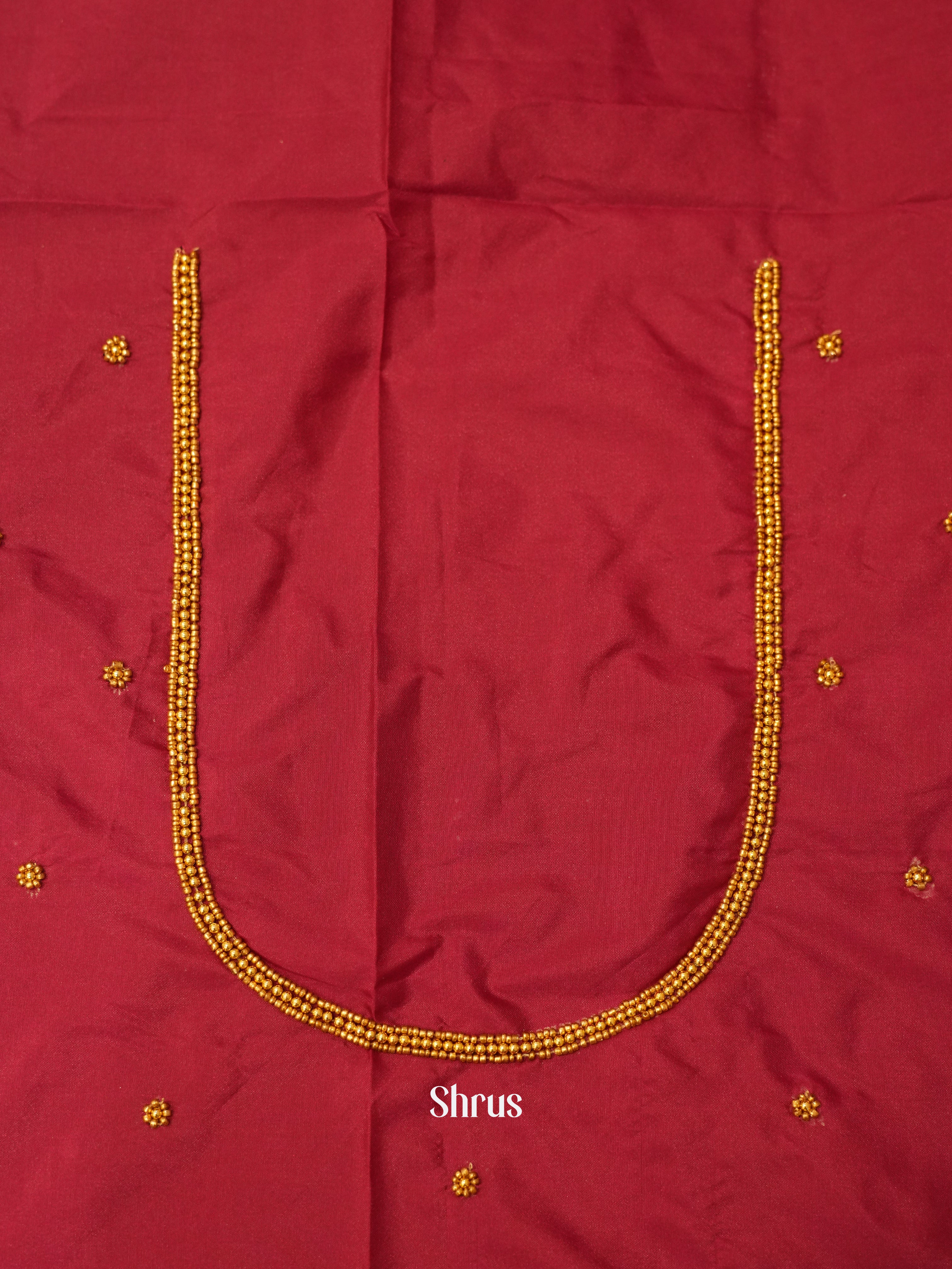 Red - Aari Blouse - Shop on ShrusEternity.com