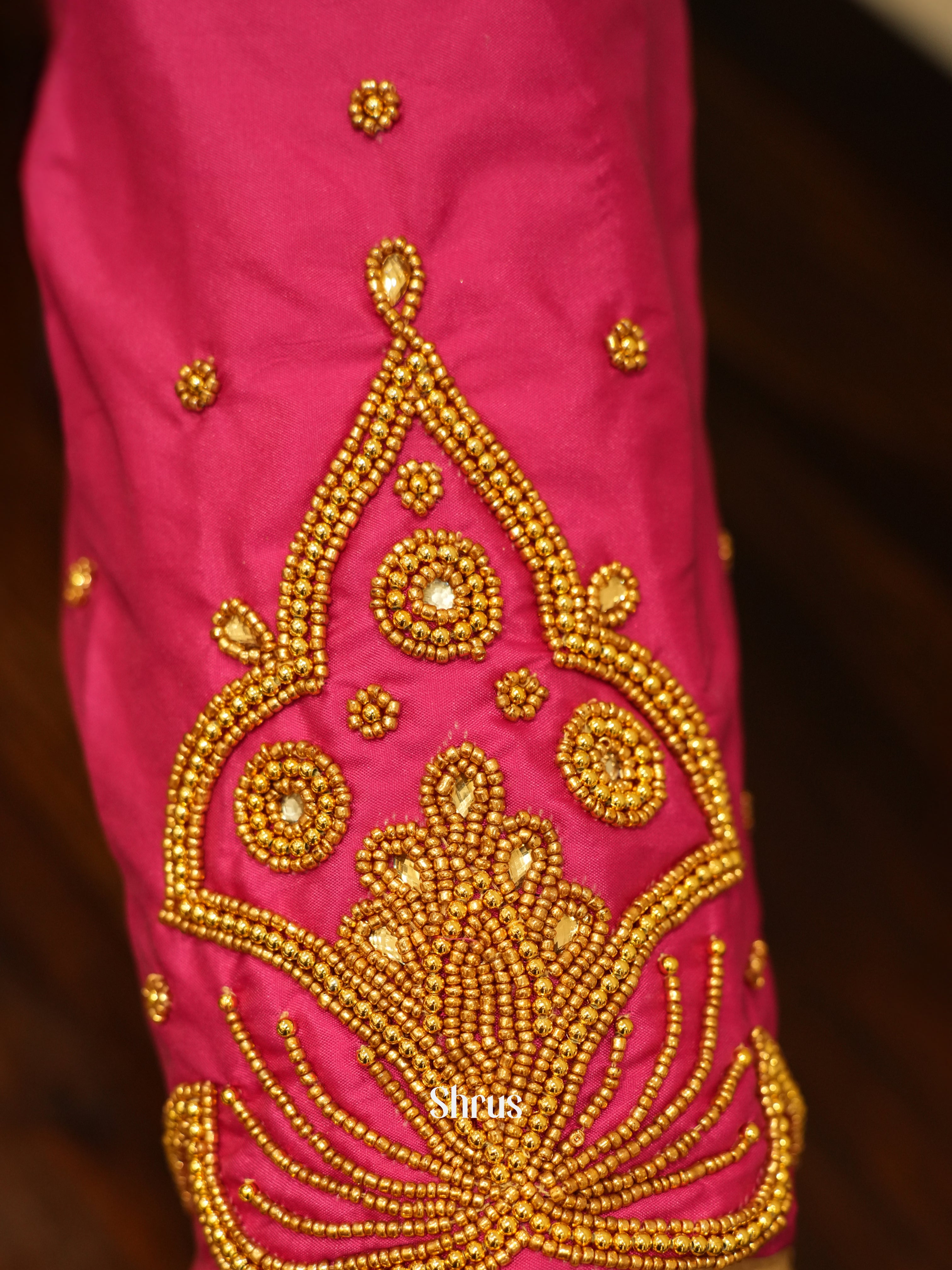 Pink - Aari Blouse - Shop on ShrusEternity.com