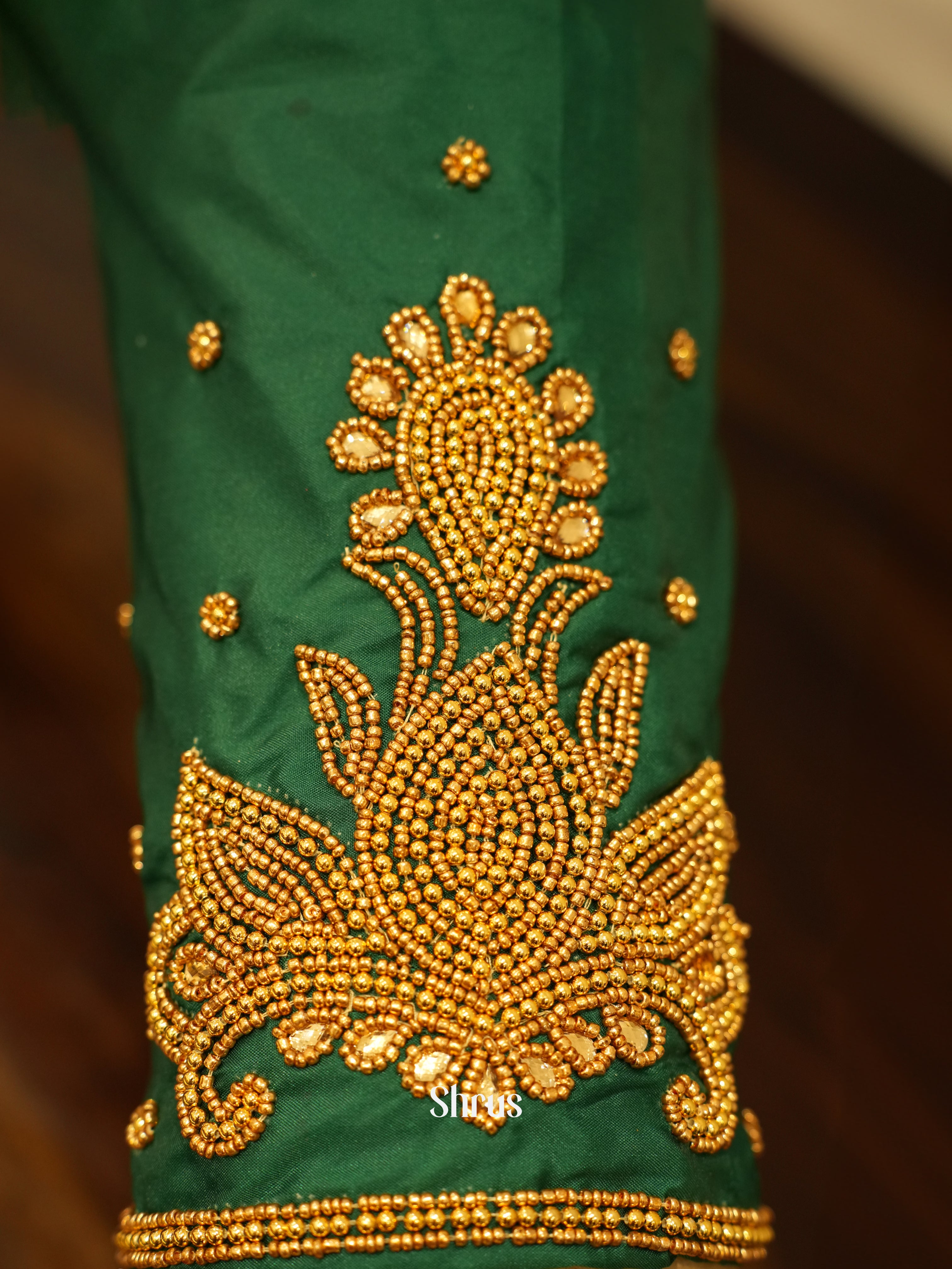 Green - Aari Blouse - Shop on ShrusEternity.com