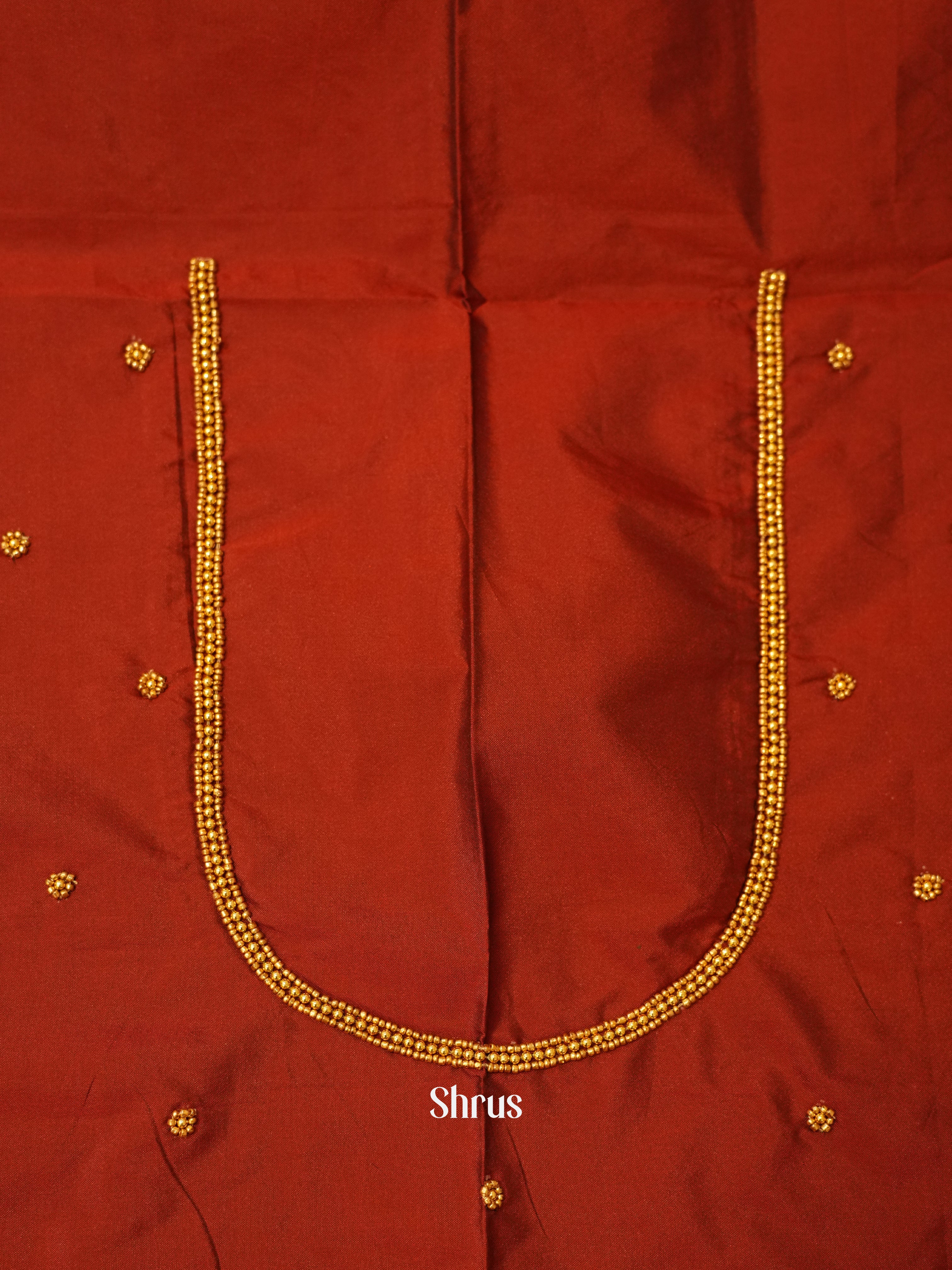 Red - Aari Blouse - Shop on ShrusEternity.com