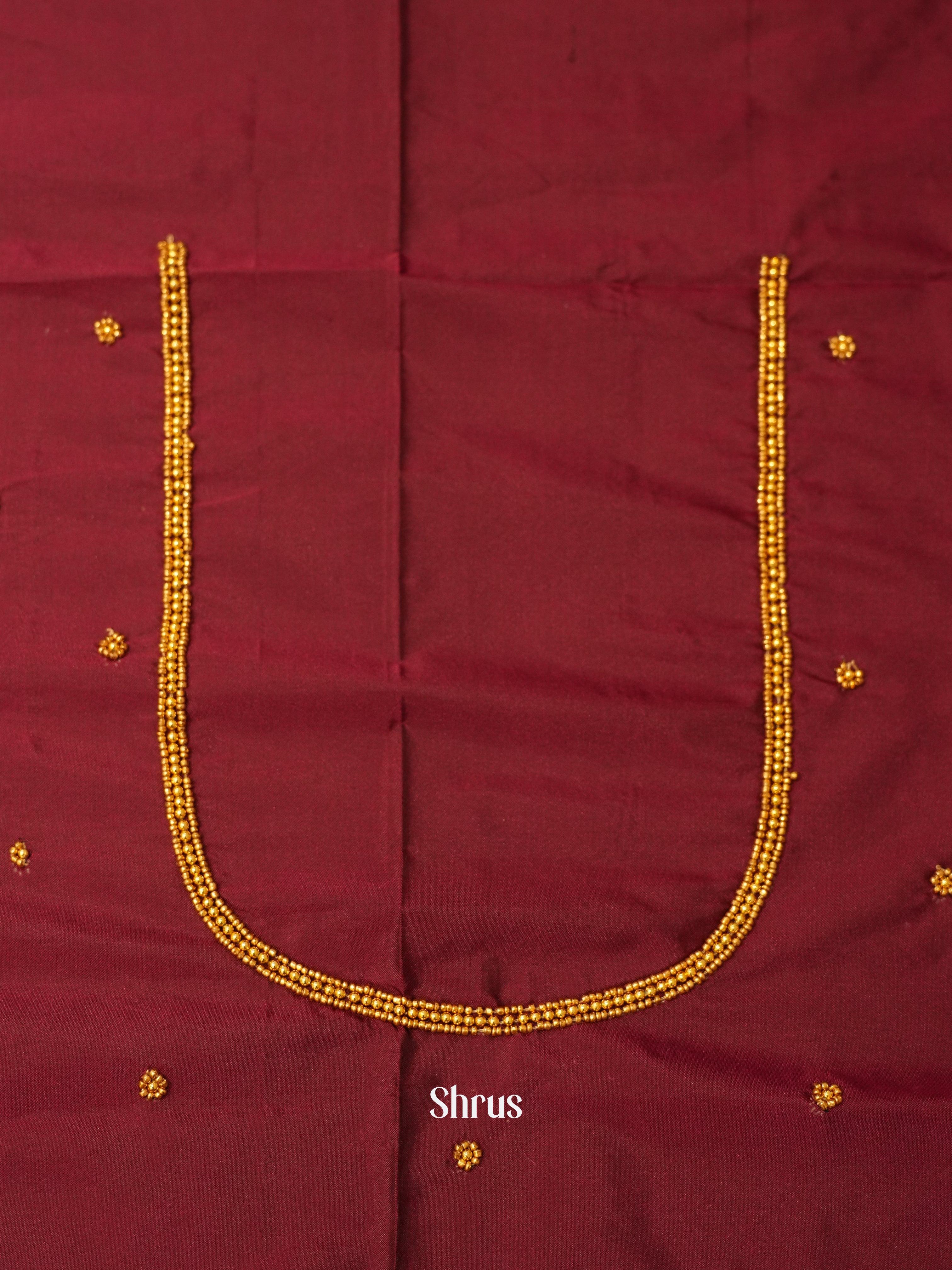 Maroon - Aari Blouse - Shop on ShrusEternity.com