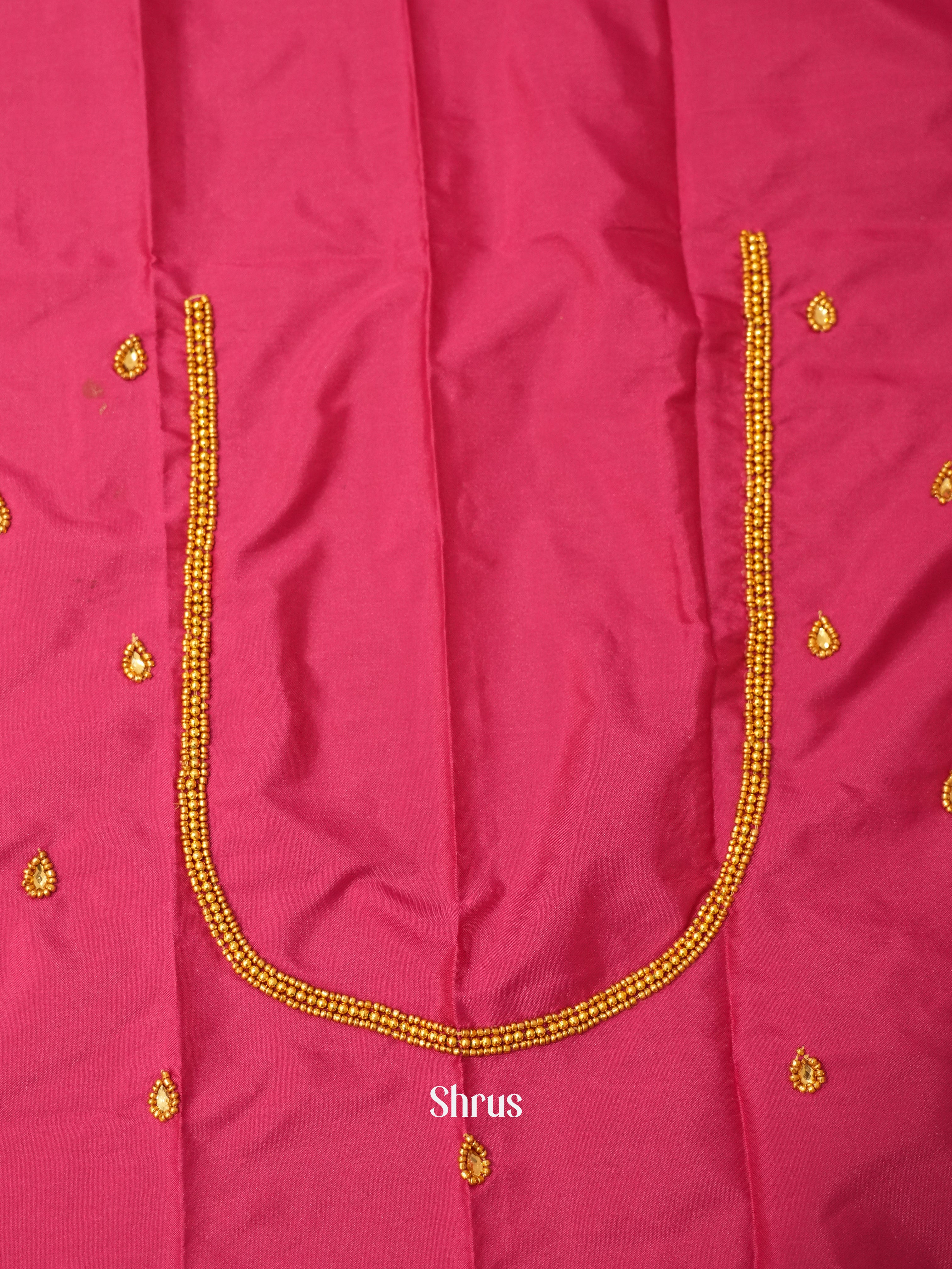 Pink - Aari Blouse - Shop on ShrusEternity.com