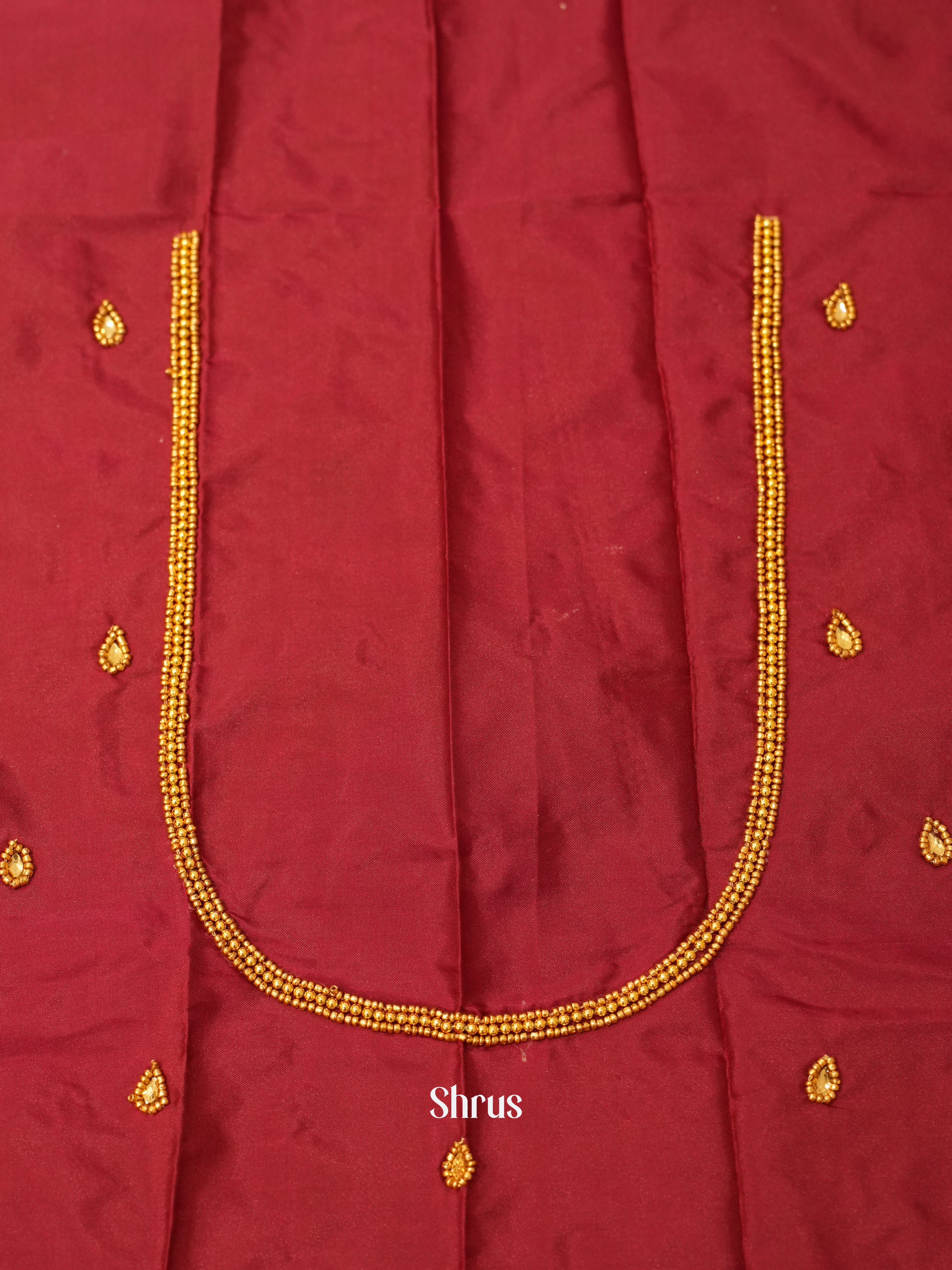 Maroon - Aari Blouse - Shop on ShrusEternity.com