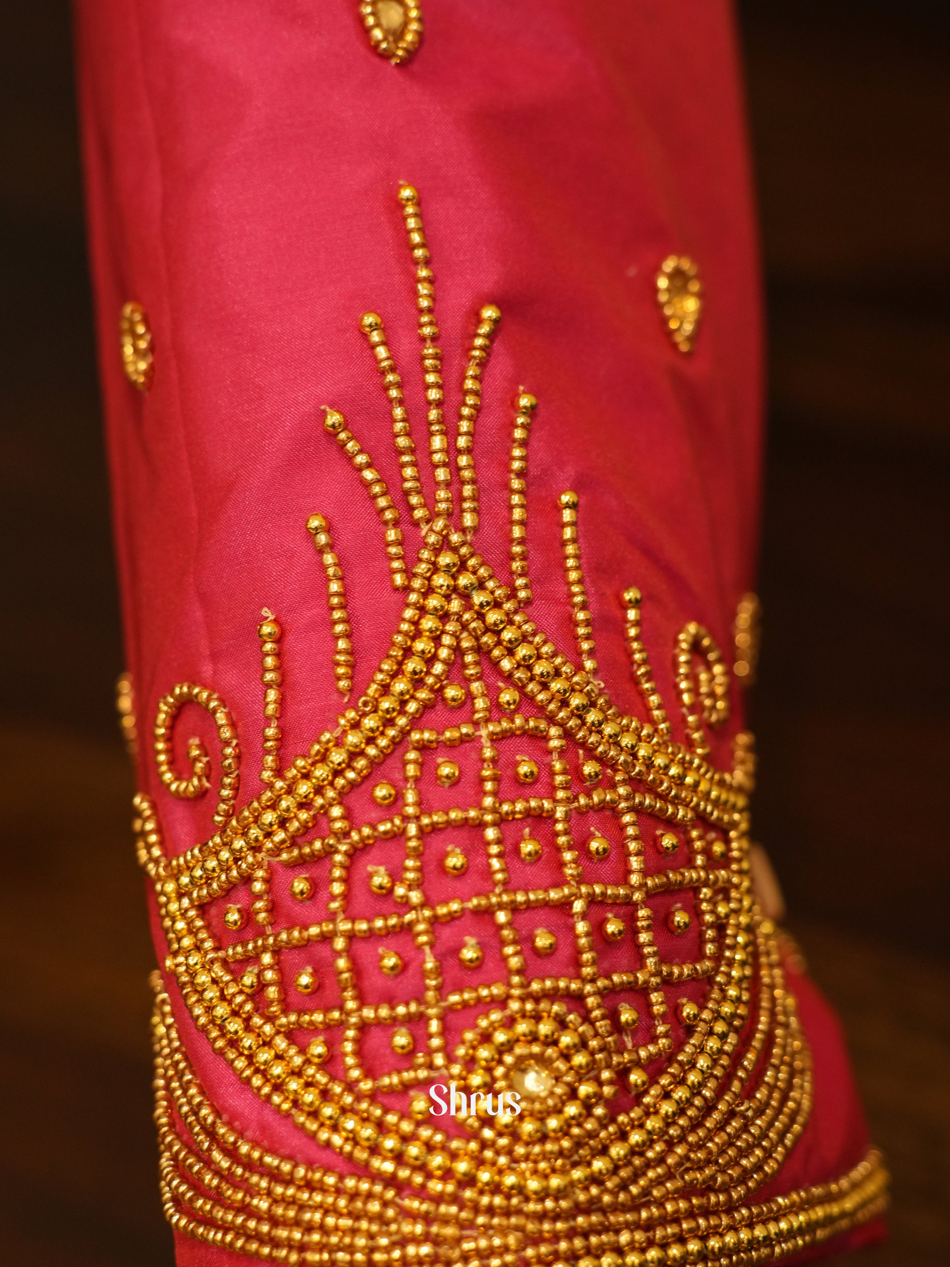 Pink- Aari Blouse - Shop on ShrusEternity.com