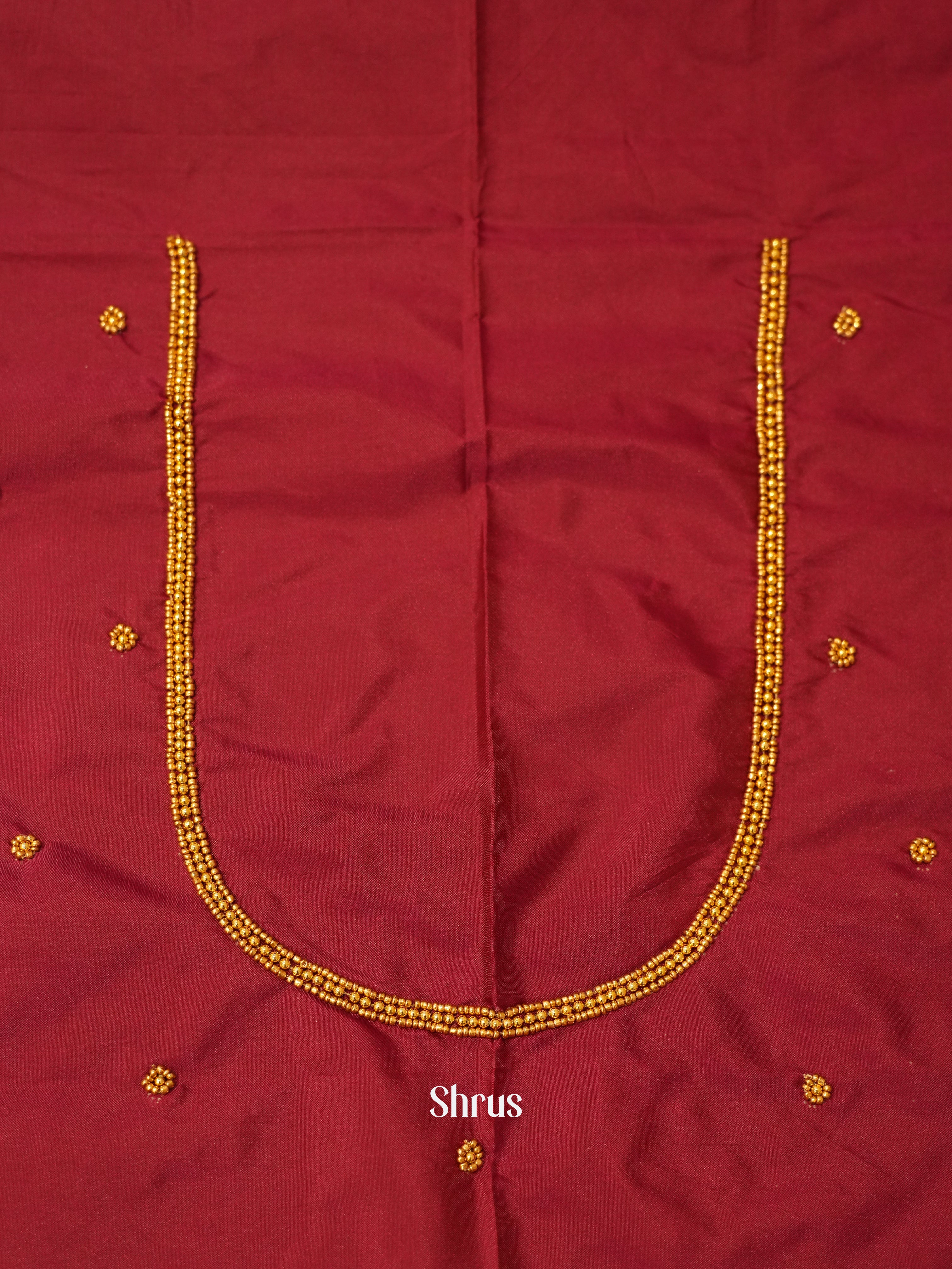 Maroon - Aari Blouse - Shop on ShrusEternity.com