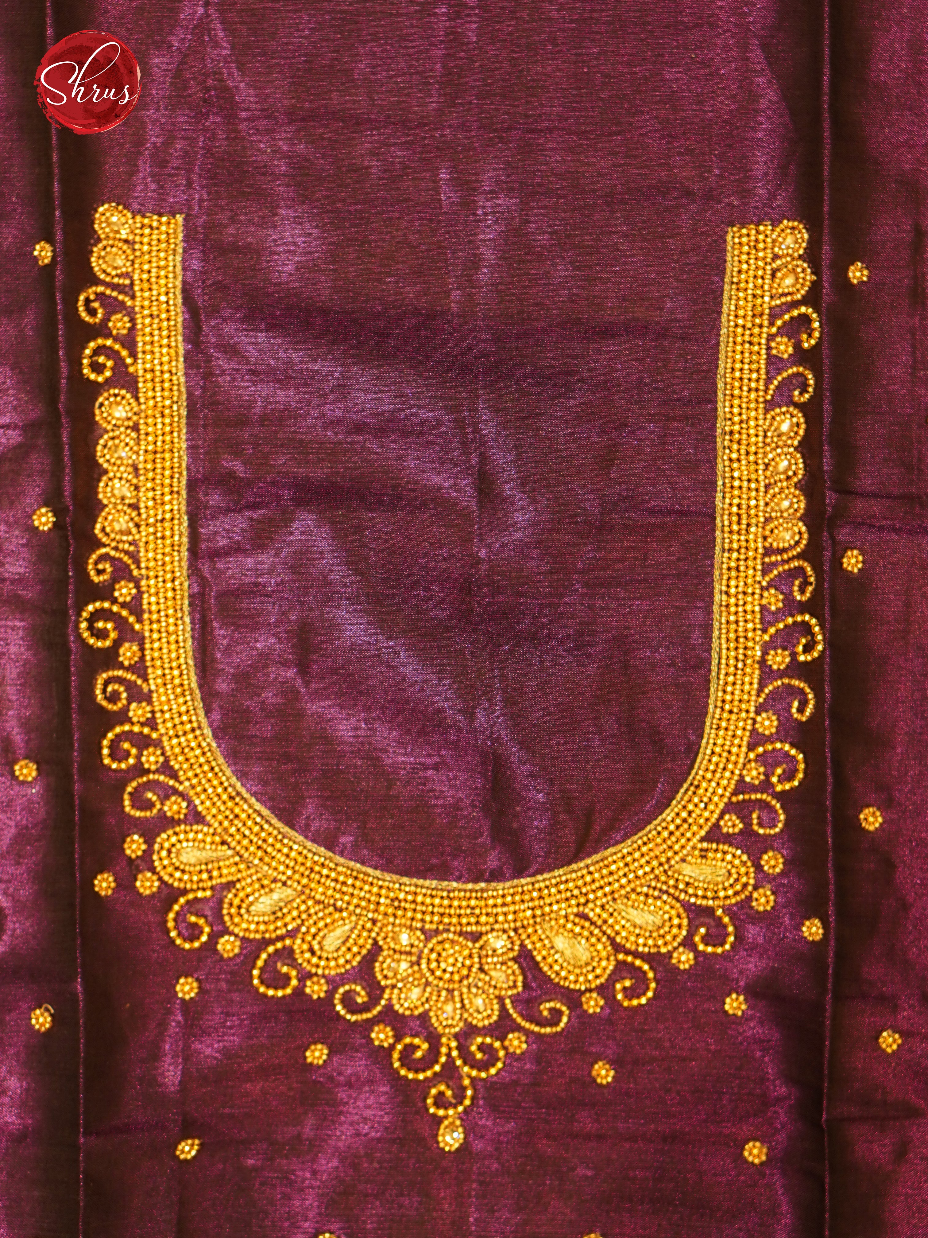 Wine - Aari Blouse - Shop on ShrusEternity.com