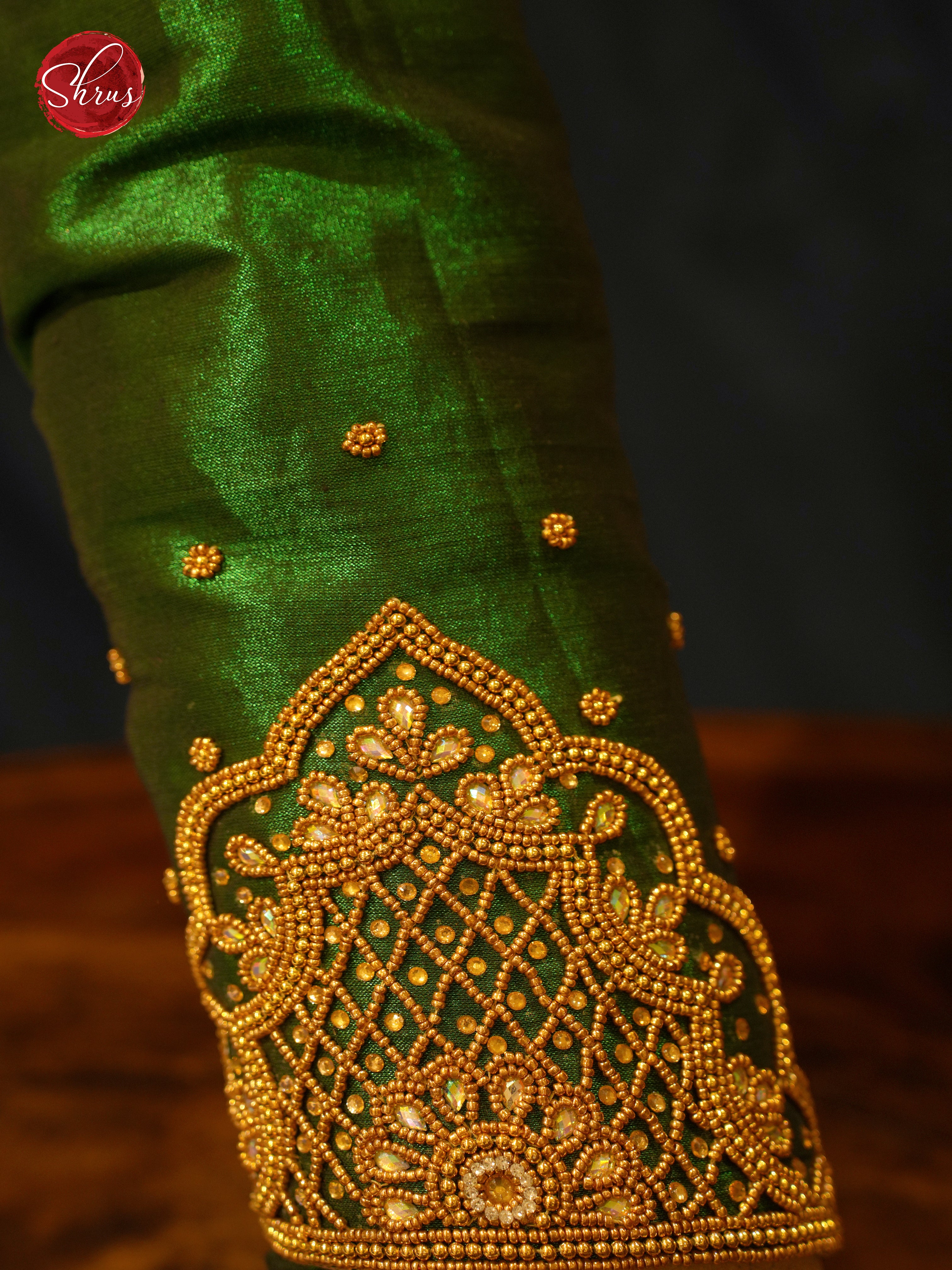 Green - Aari Blouse - Shop on ShrusEternity.com