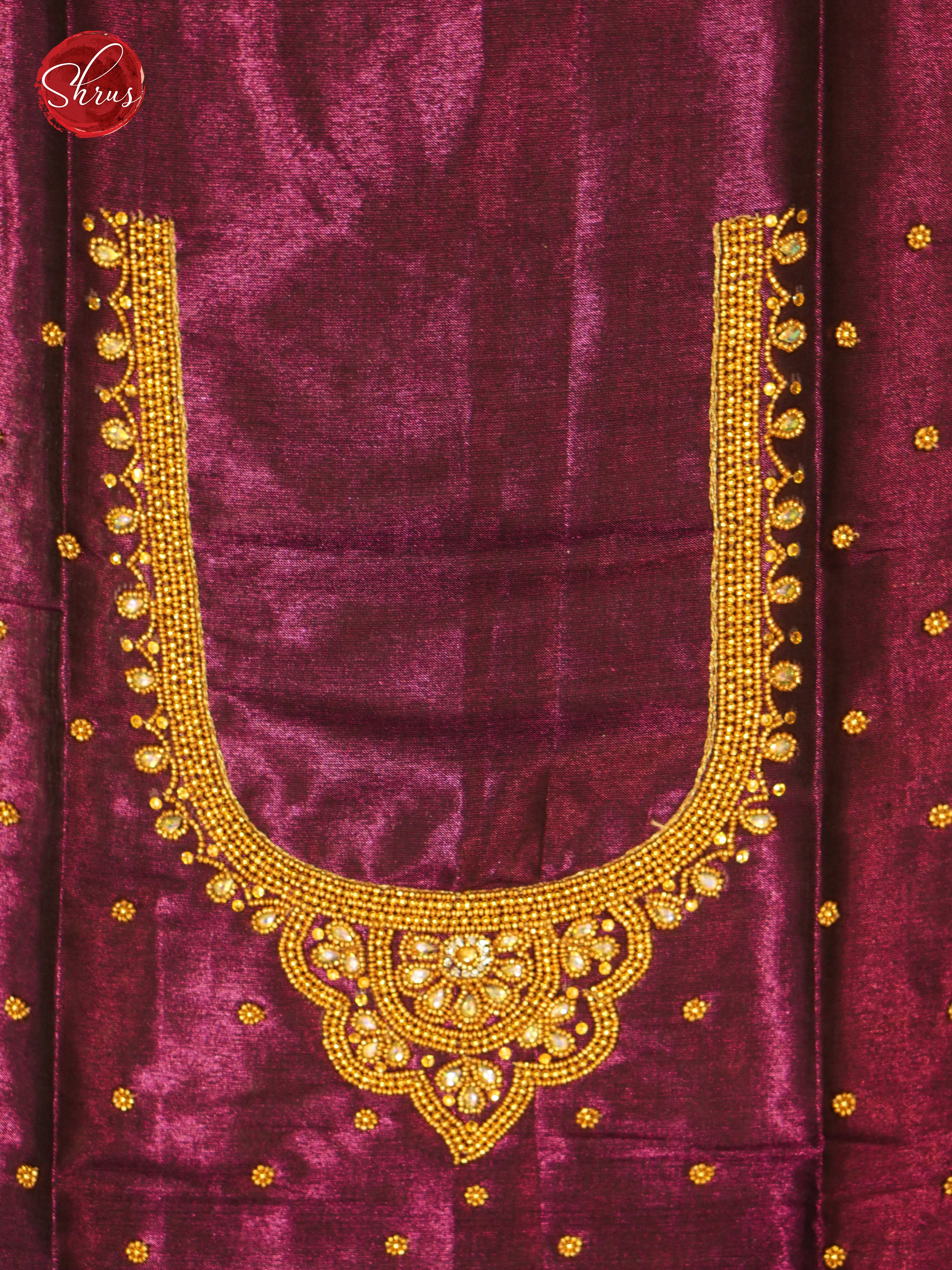 Wine - Aari Blouse - Shop on ShrusEternity.com