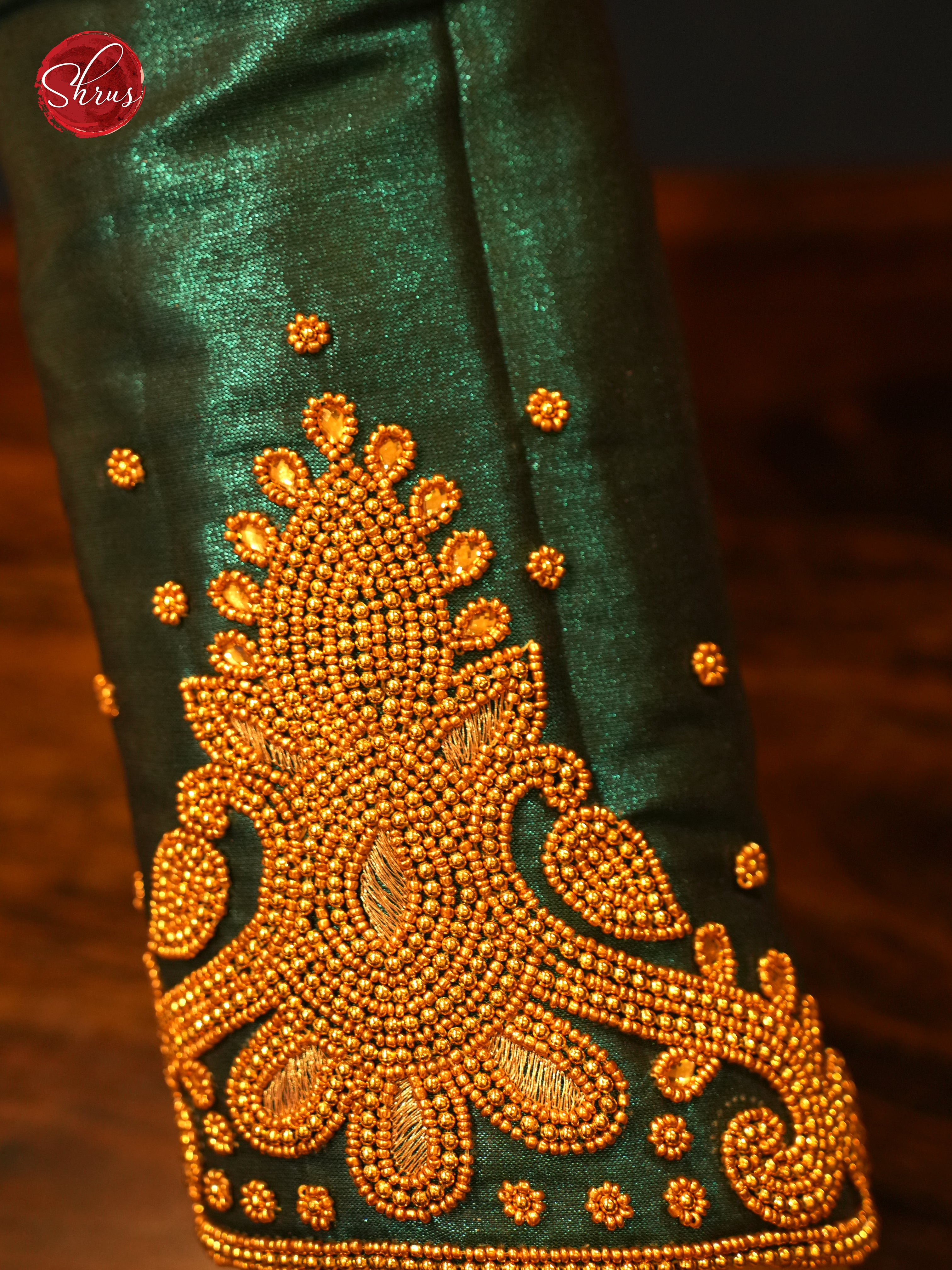 Green - Aari Blouse - Shop on ShrusEternity.com