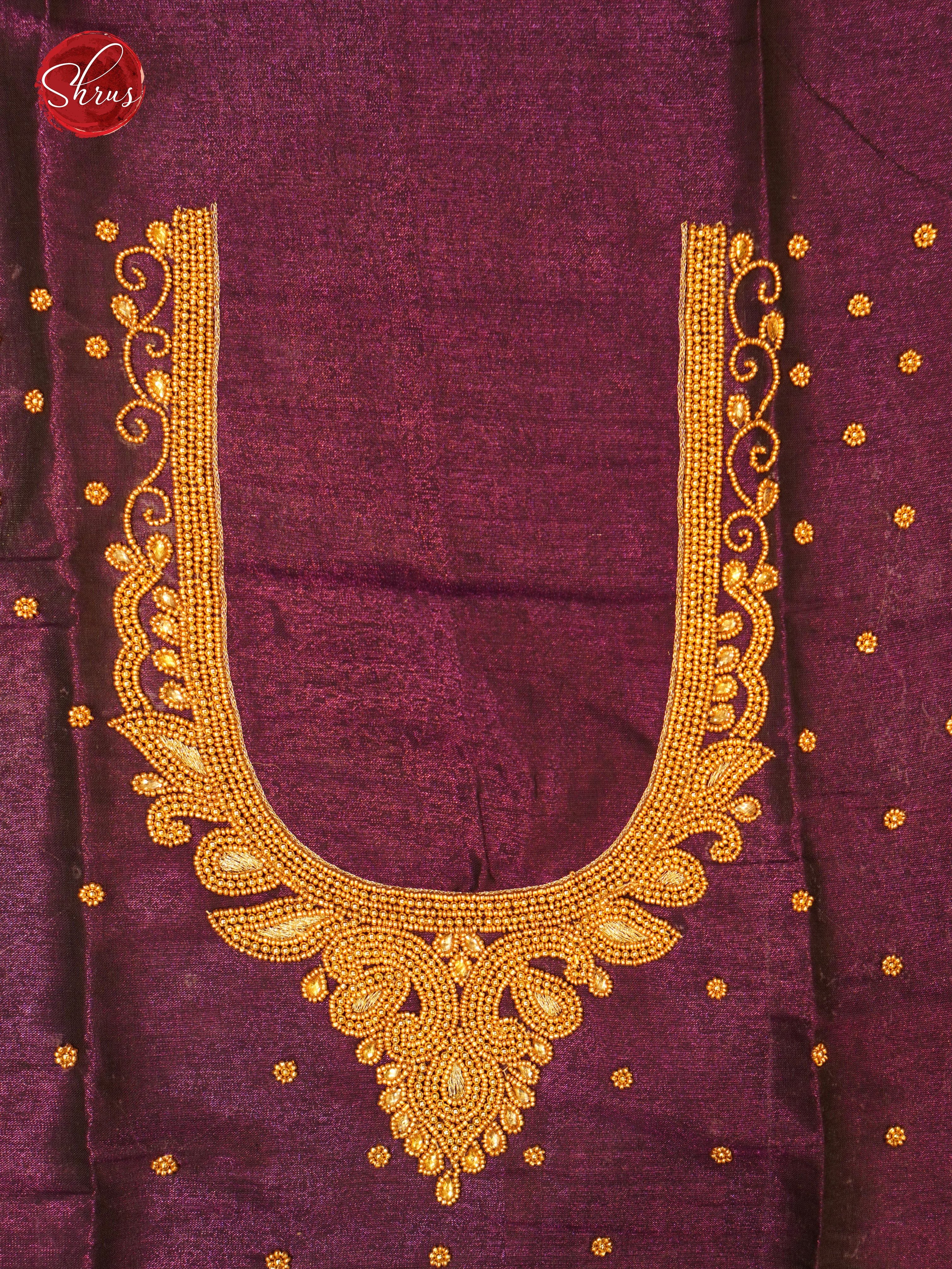 Wine - Aari Blouse - Shop on ShrusEternity.com