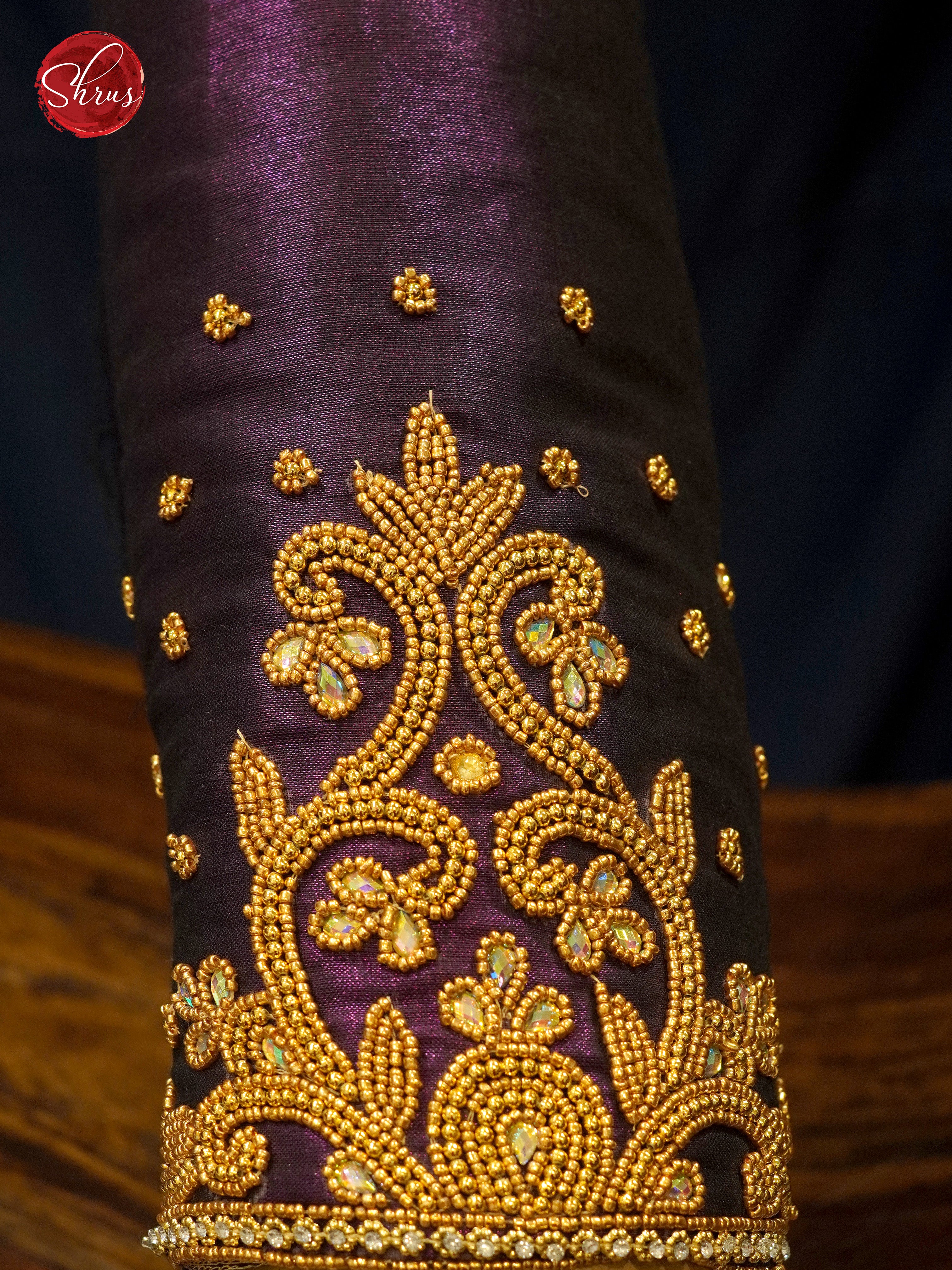 Wine - Aari Blouse - Shop on ShrusEternity.com