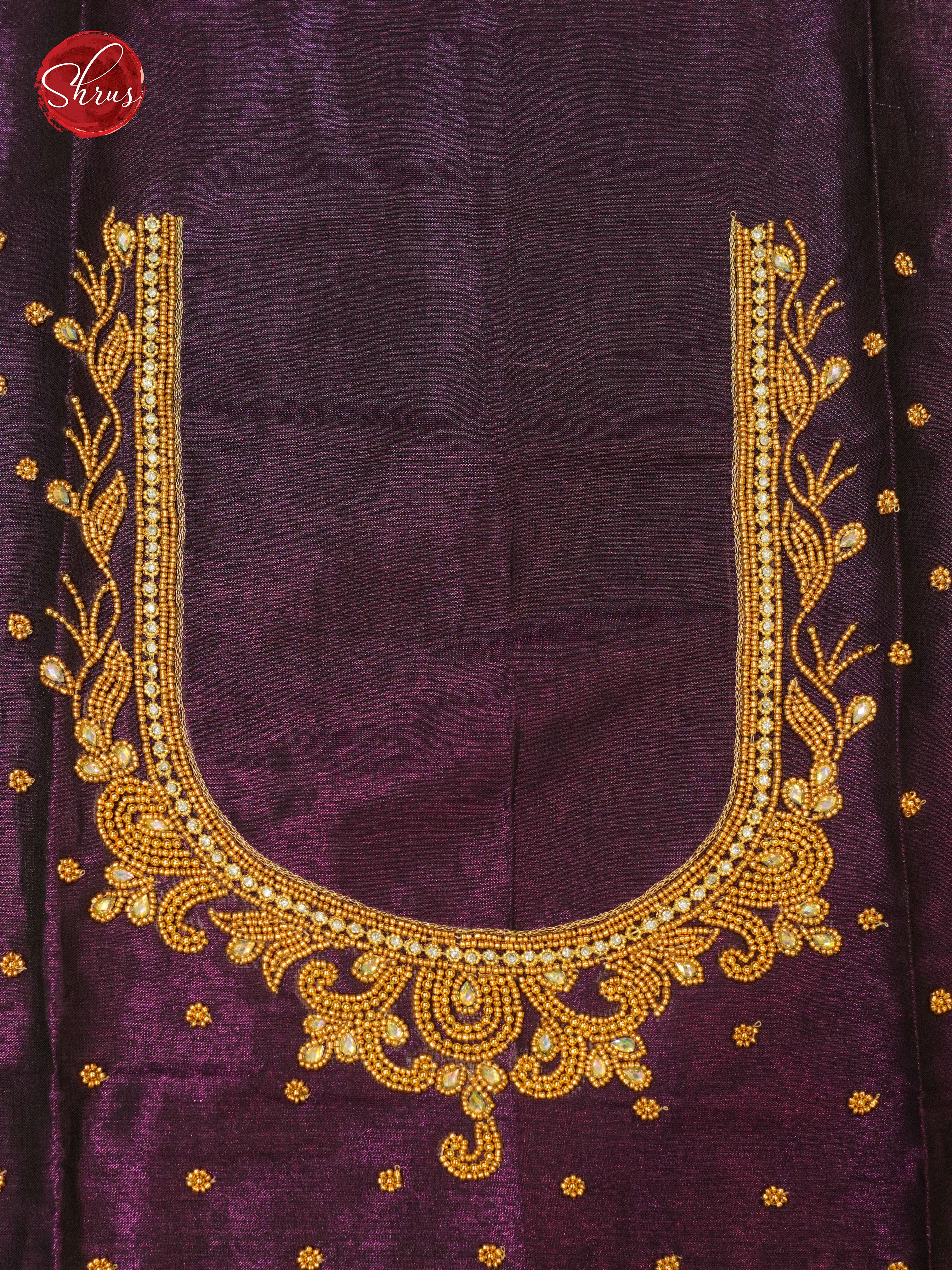 Wine - Aari Blouse - Shop on ShrusEternity.com