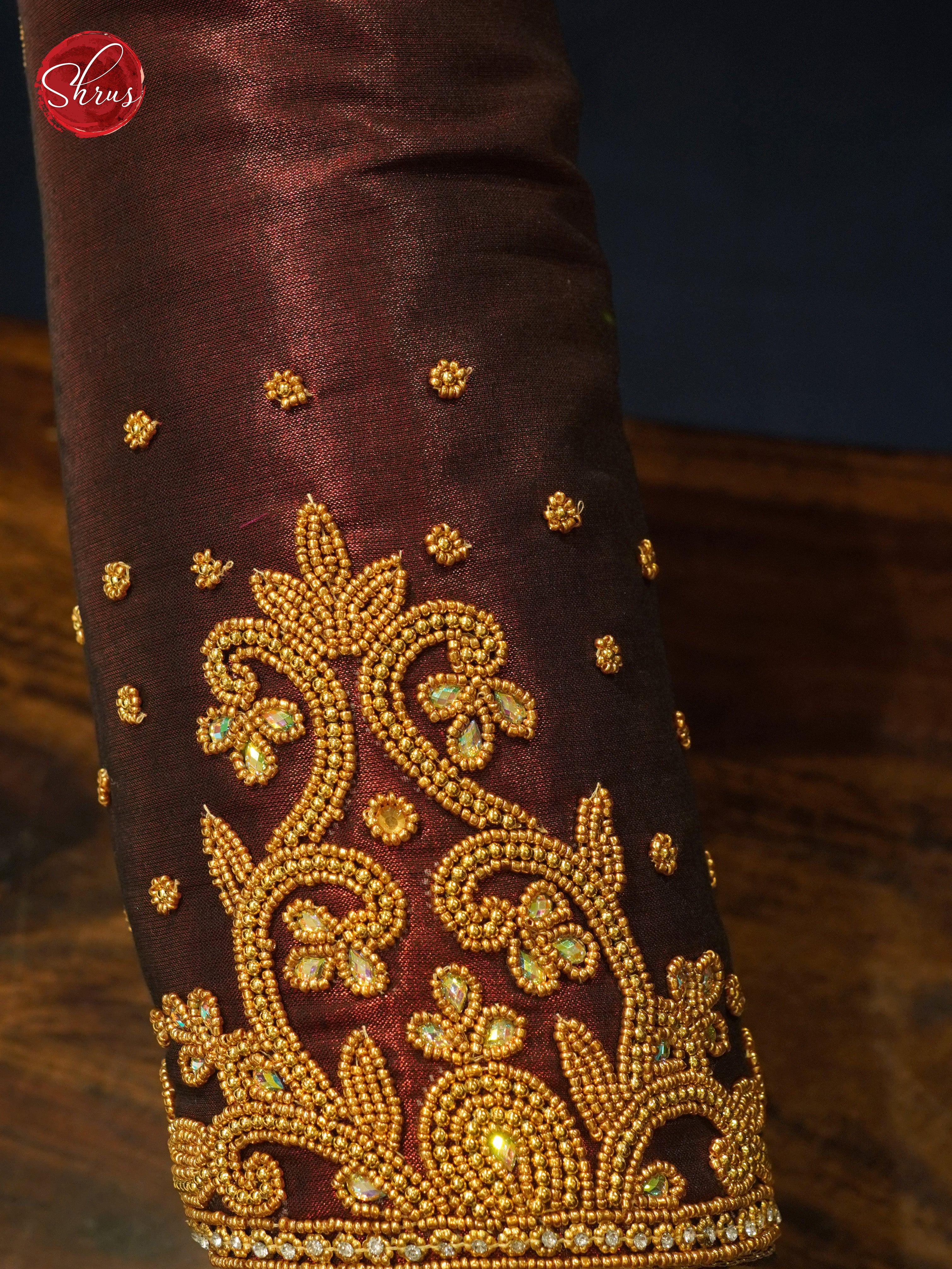 Brown - Aari Blouse - Shop on ShrusEternity.com