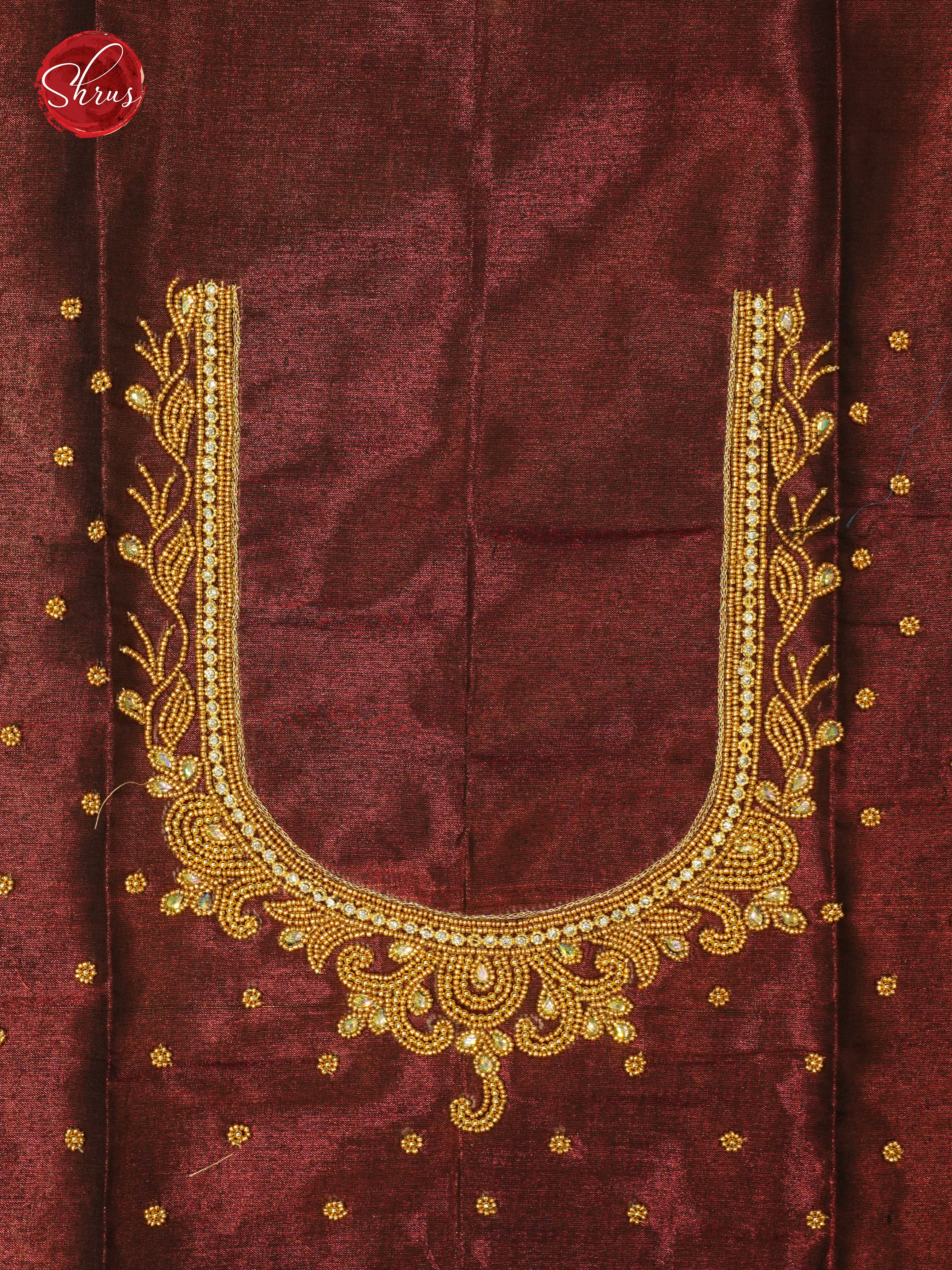 Brown - Aari Blouse - Shop on ShrusEternity.com