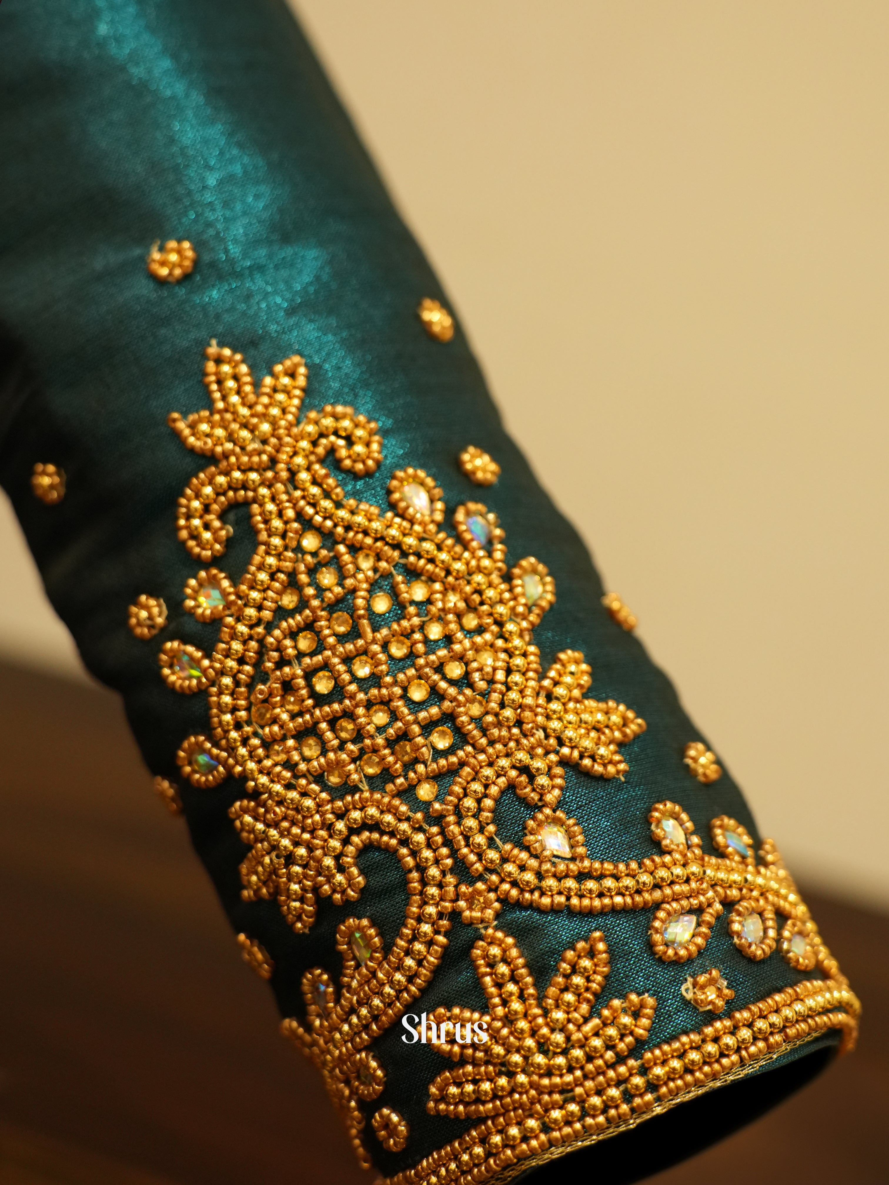 Blue - Aari Blouse - Shop on ShrusEternity.com