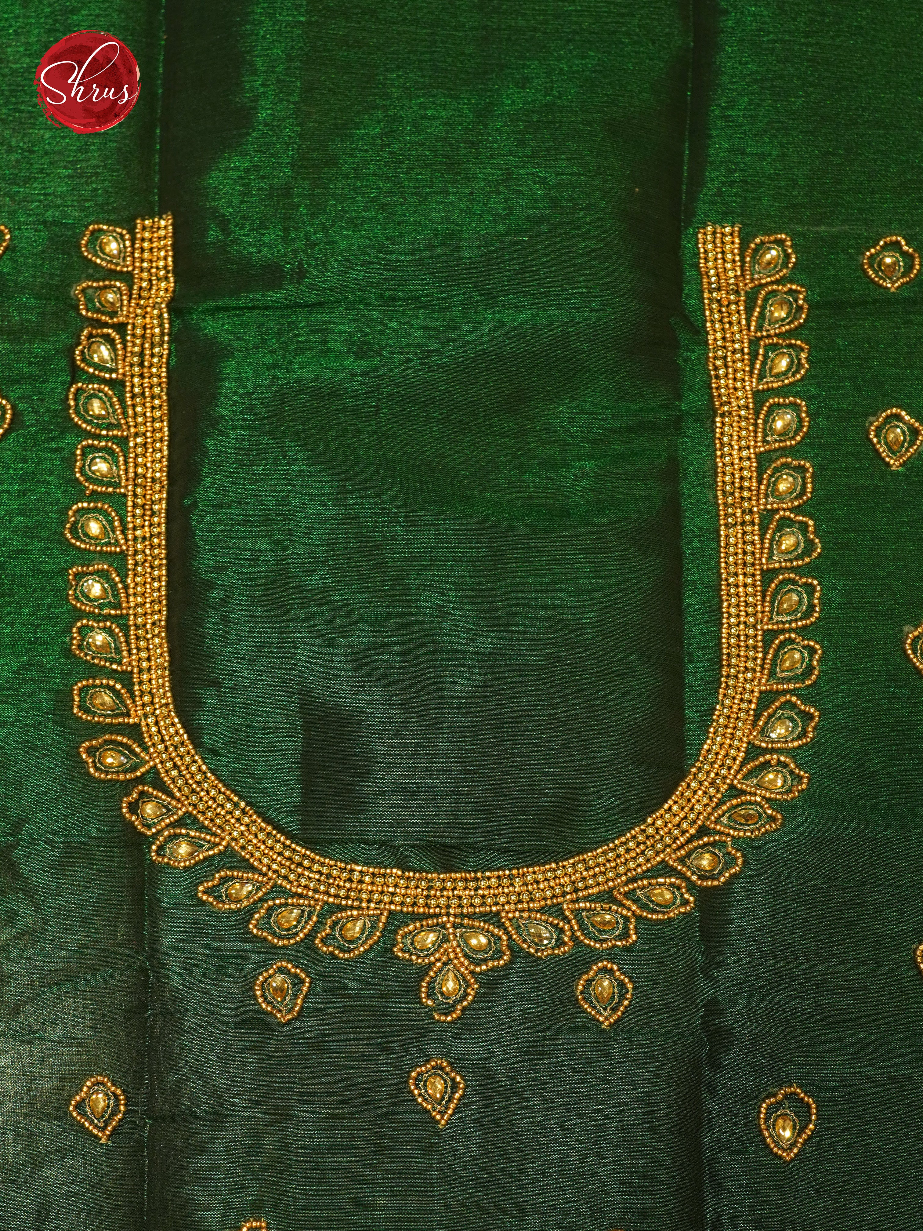 Green - Aari Blouse - Shop on ShrusEternity.com