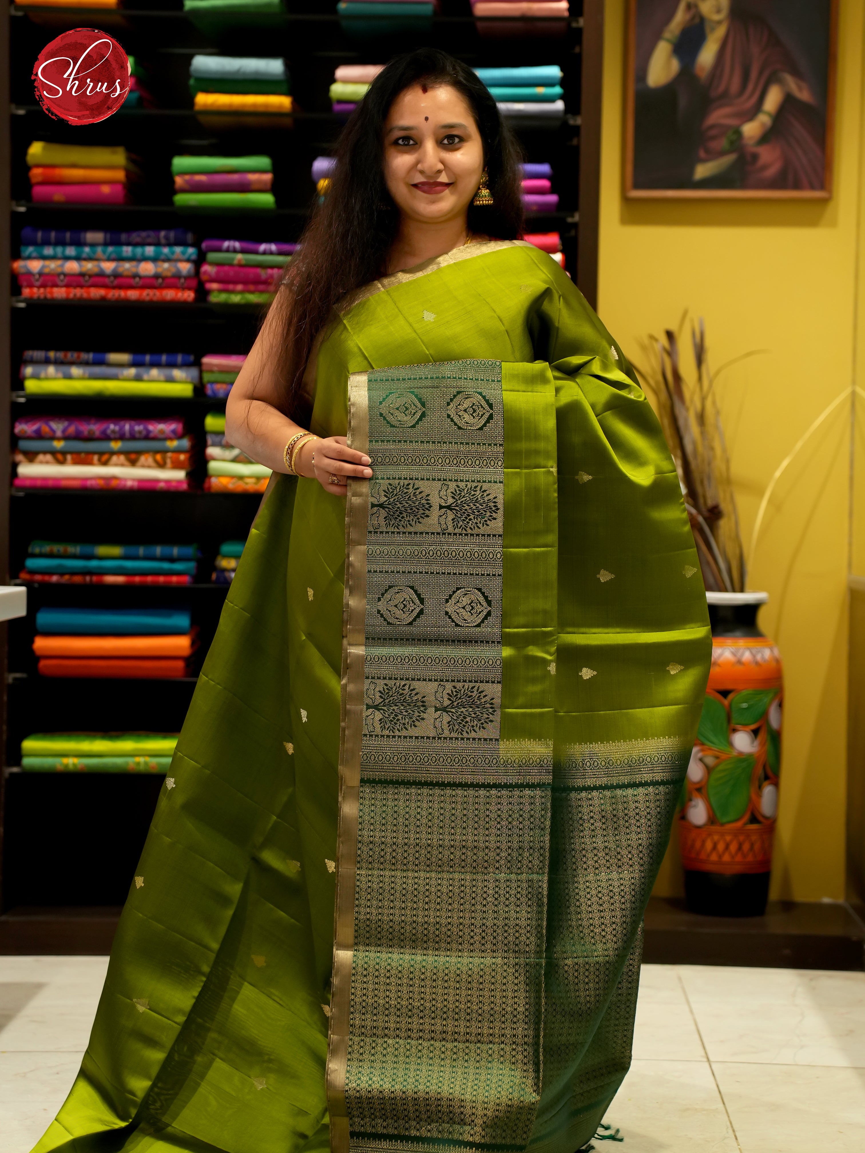 Green(Single Tone) - Soft silk Saree - Shop on ShrusEternity.com
