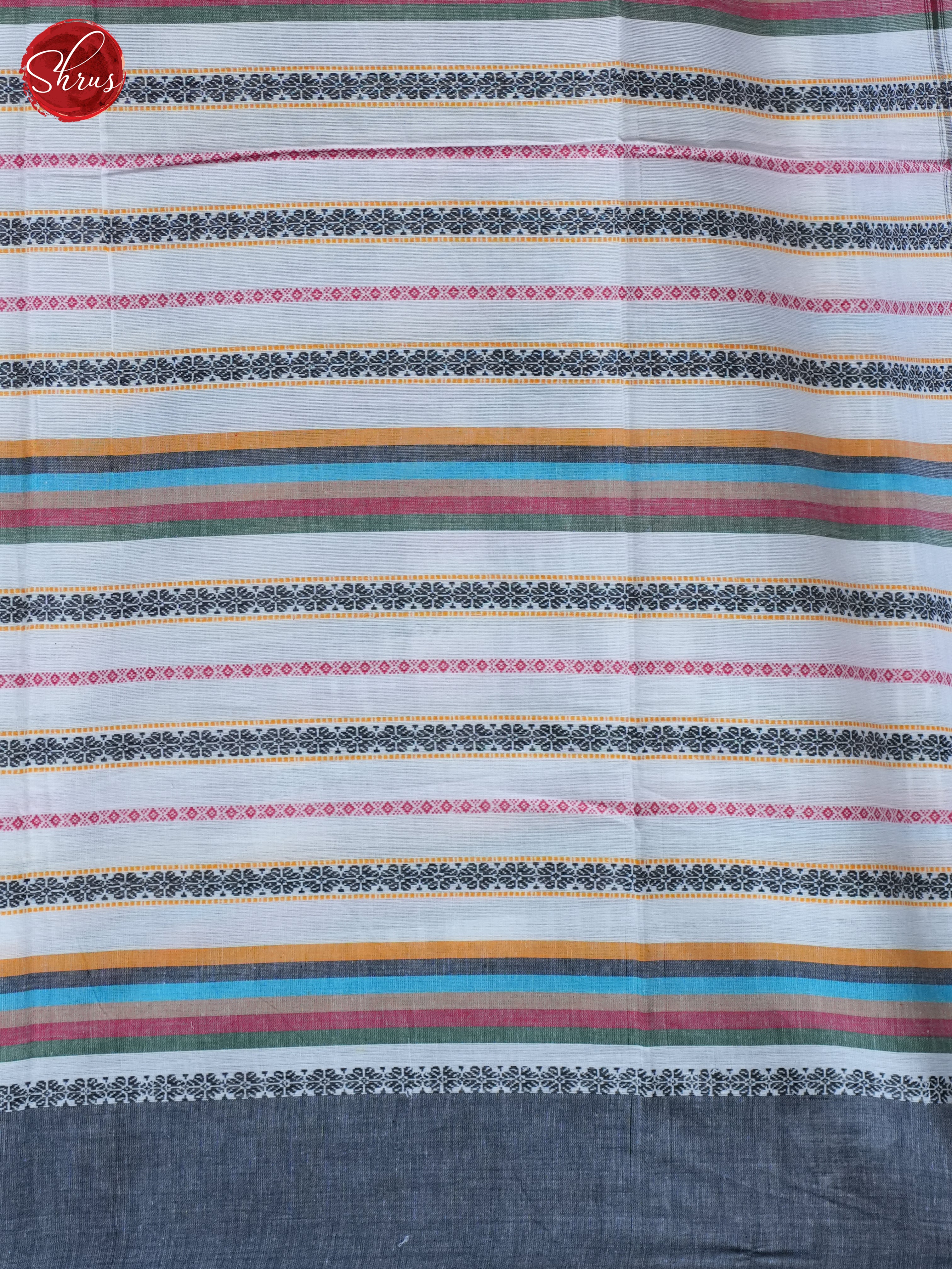 White & Grey - Mercerized cotton Saree - Shop on ShrusEternity.com