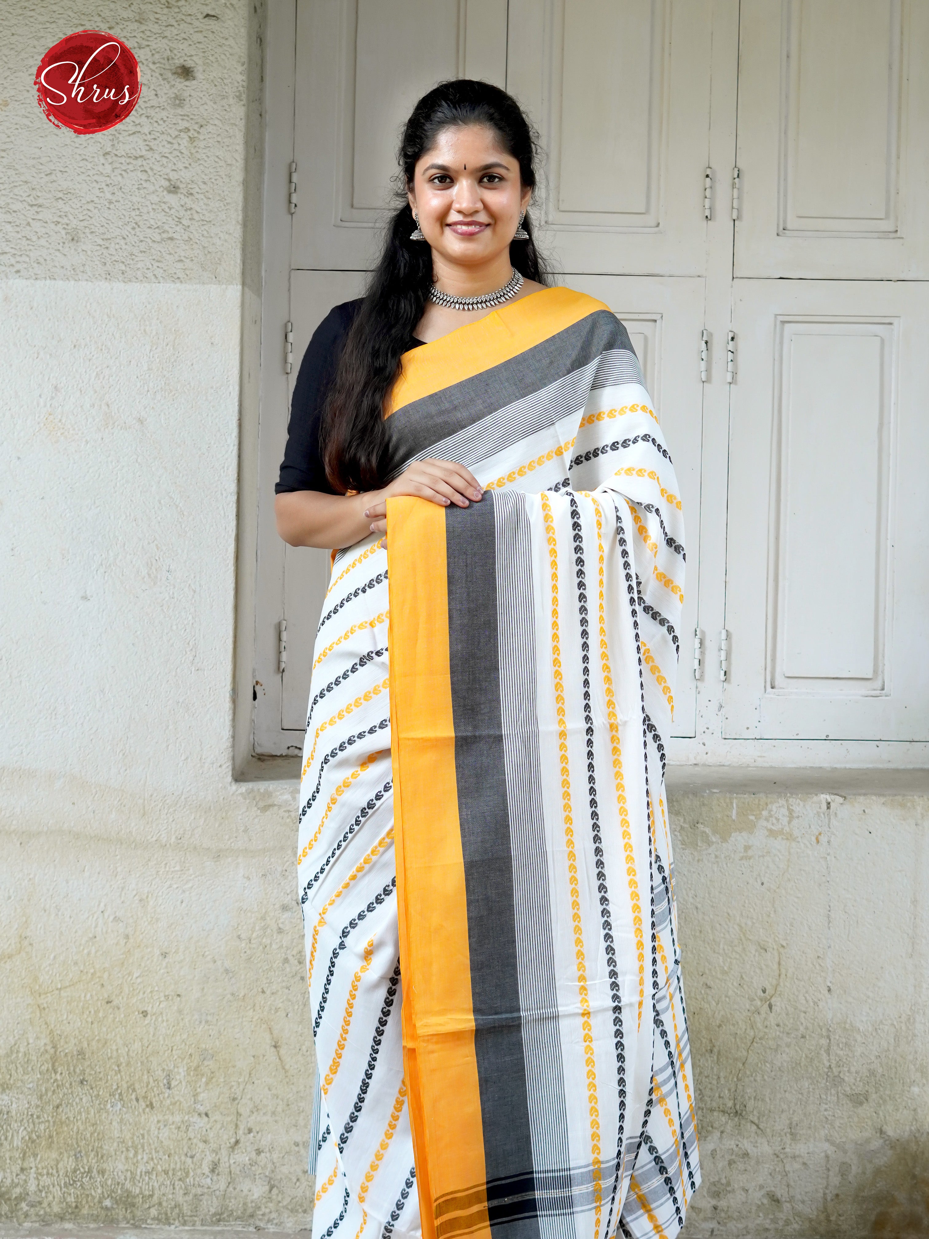 White & Yellow - Mercerized cotton - Shop on ShrusEternity.com