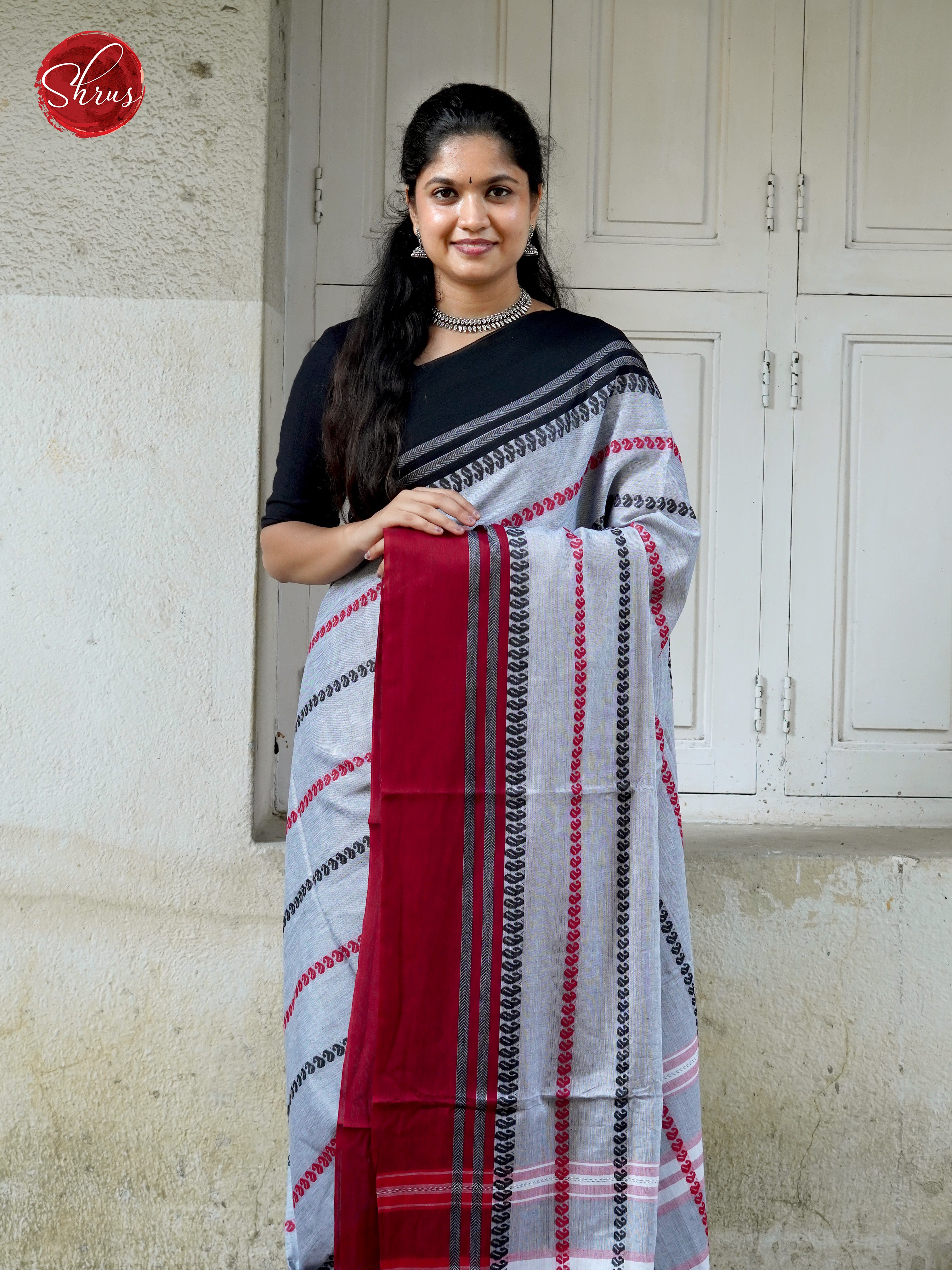 Grey & Maroon - Mercerized cotton - Shop on ShrusEternity.com