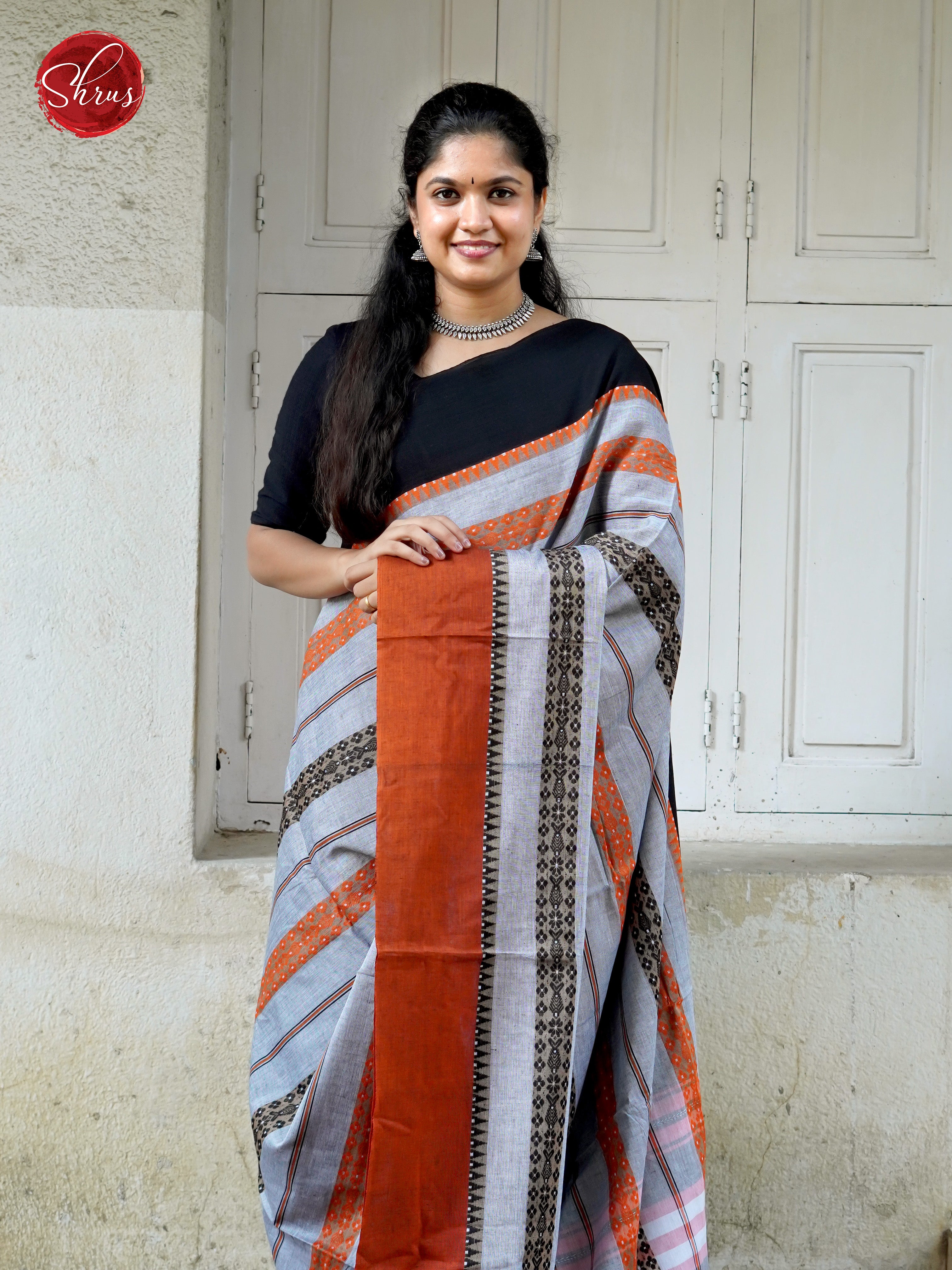 Grey & Orange - Mercerized cotton - Shop on ShrusEternity.com