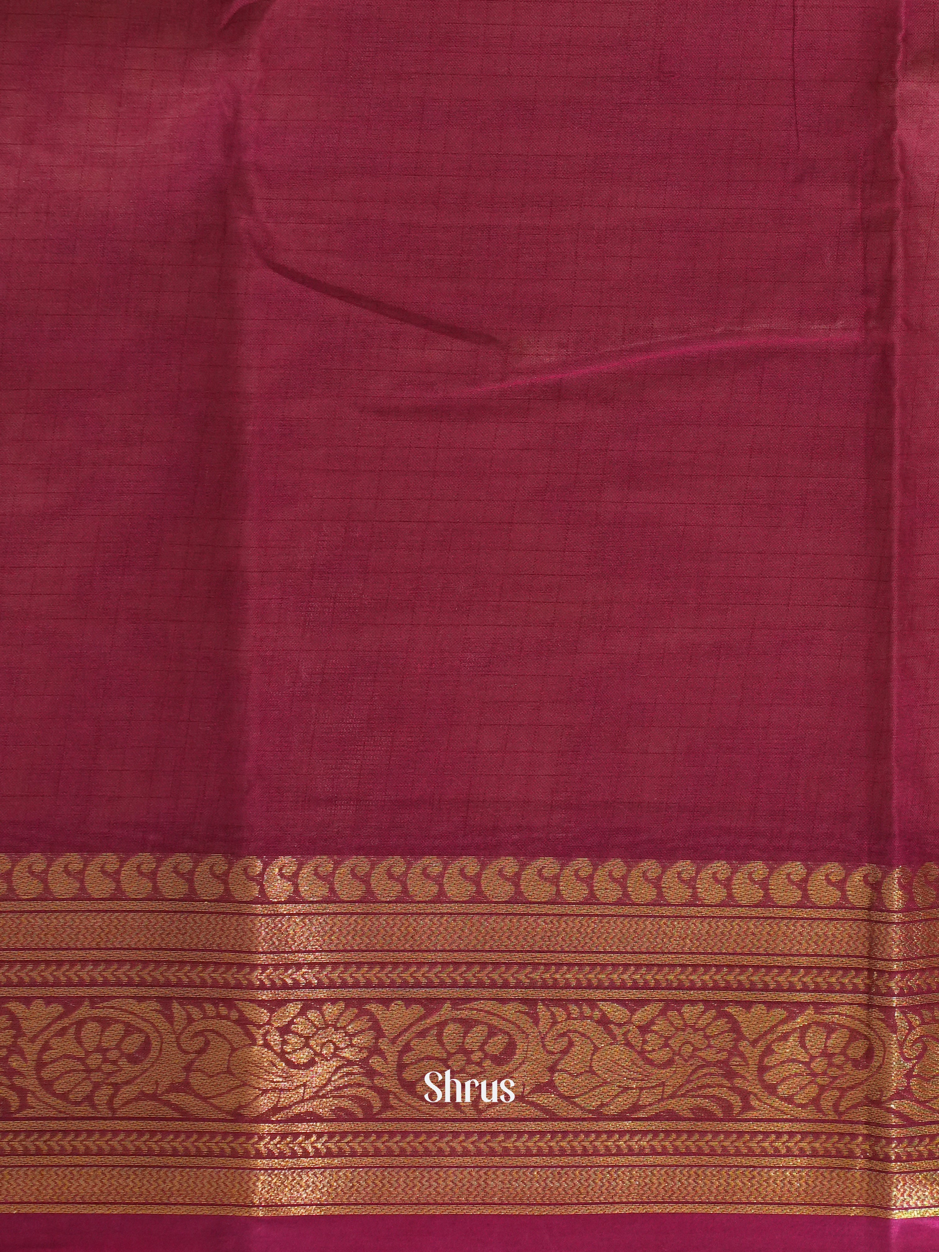Mustard & Purple - Mercerized cotton Saree - Shop on ShrusEternity.com