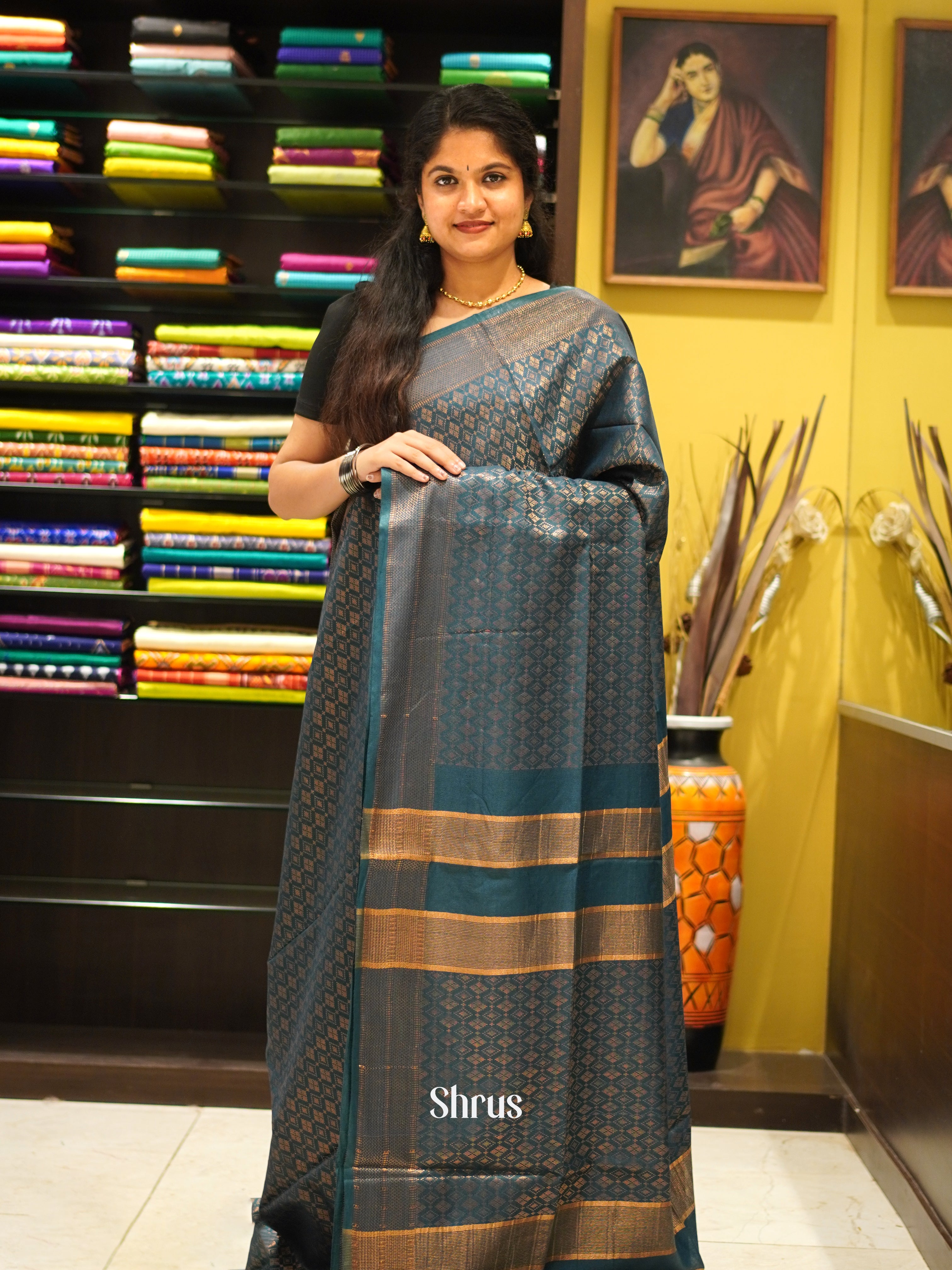 CDS23165 - Semi Tussar Saree - Shop on ShrusEternity.com