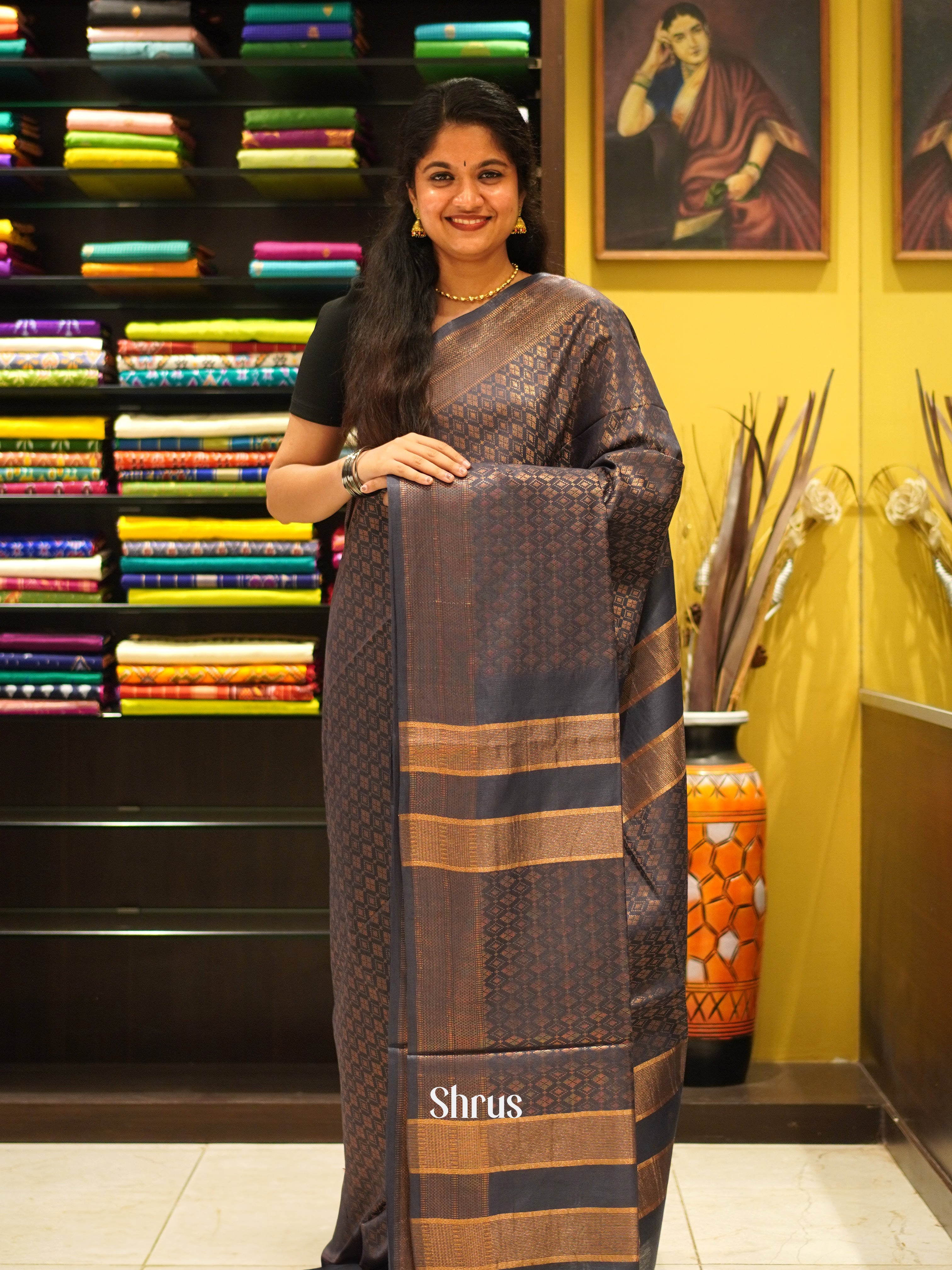 CDS23172 - Semi Tussar Saree - Shop on ShrusEternity.com