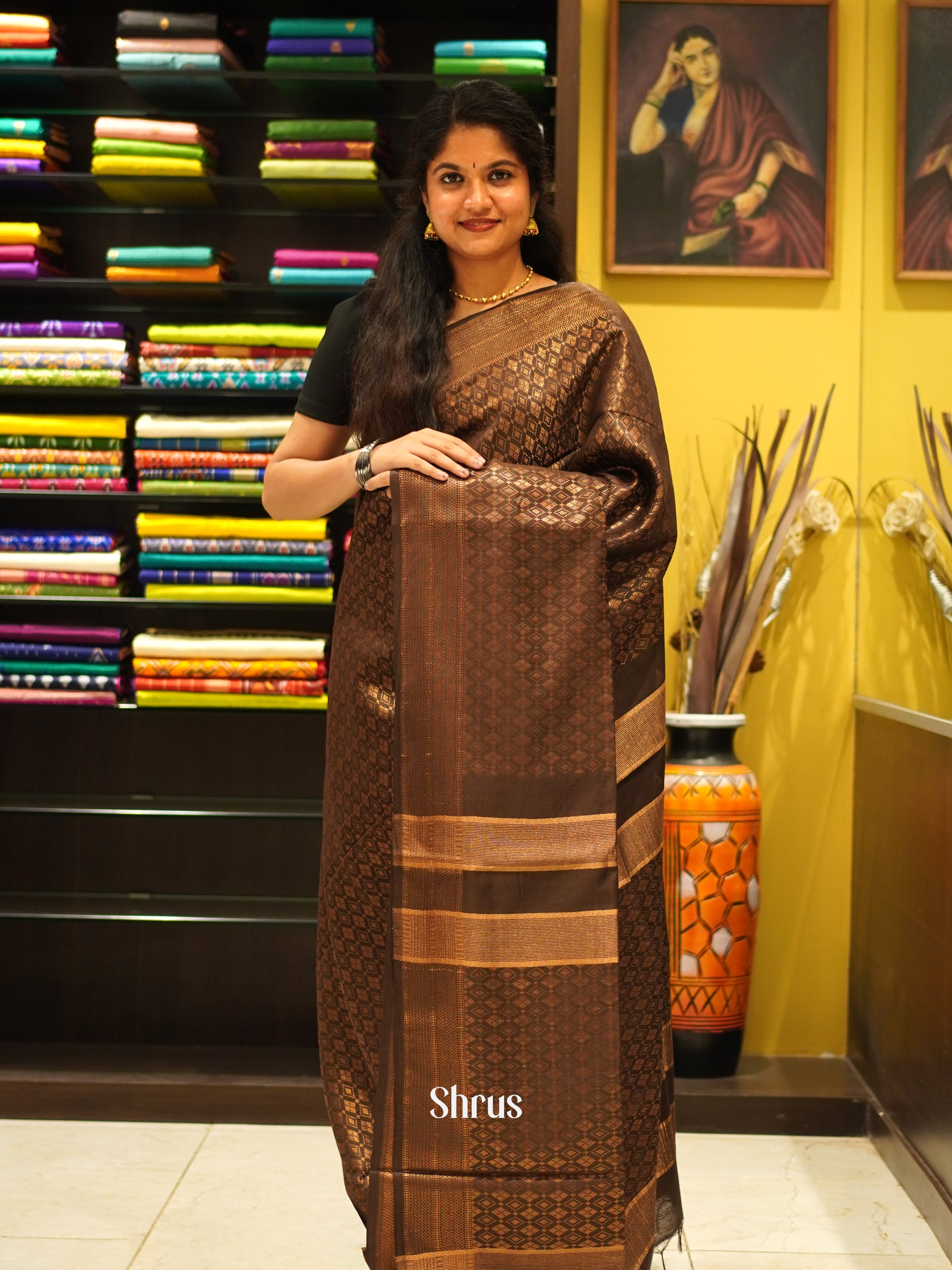 CDS23174 - Semi Tussar Saree - Shop on ShrusEternity.com