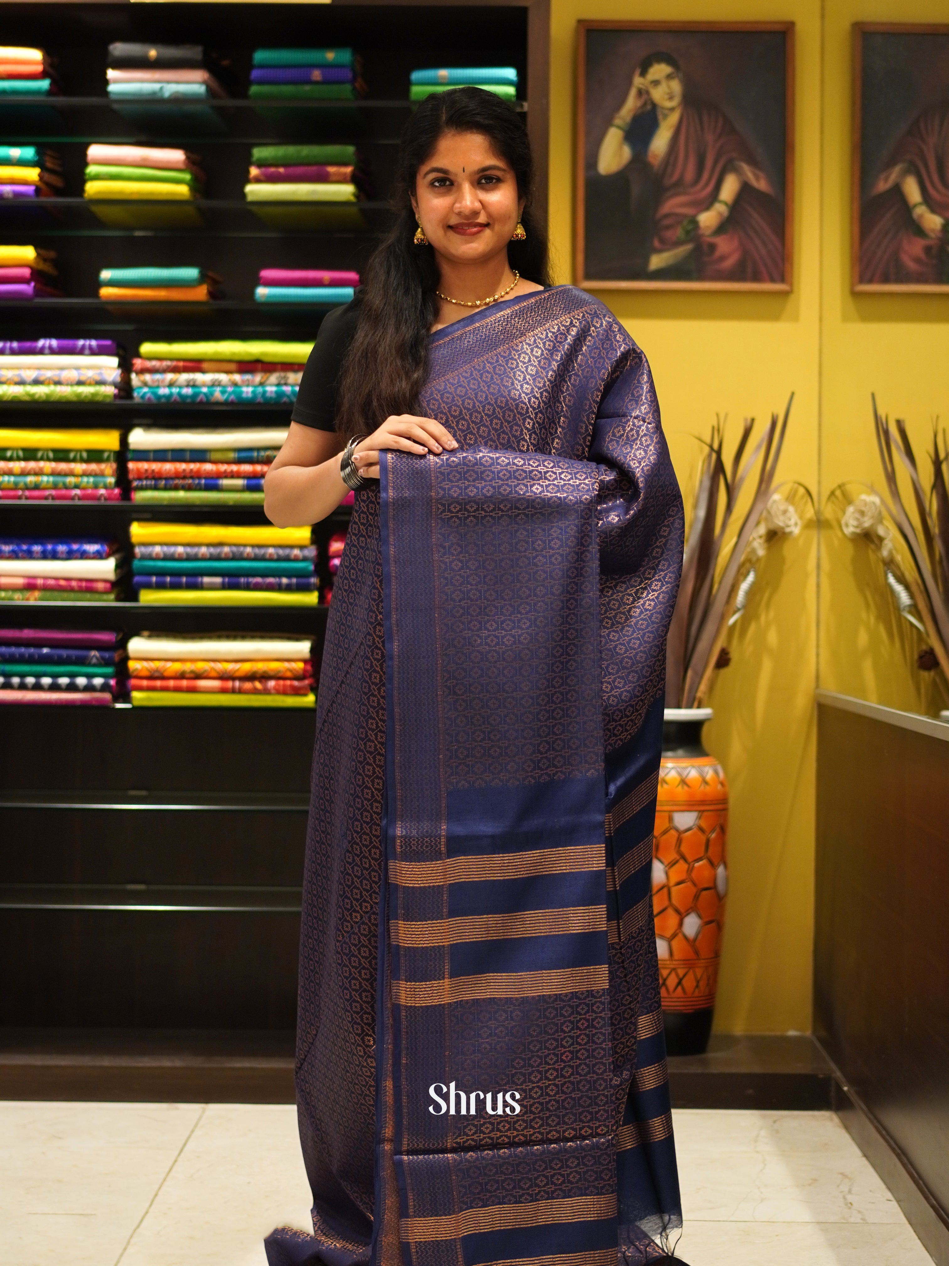 CDS23176 - Semi Tussar Saree - Shop on ShrusEternity.com