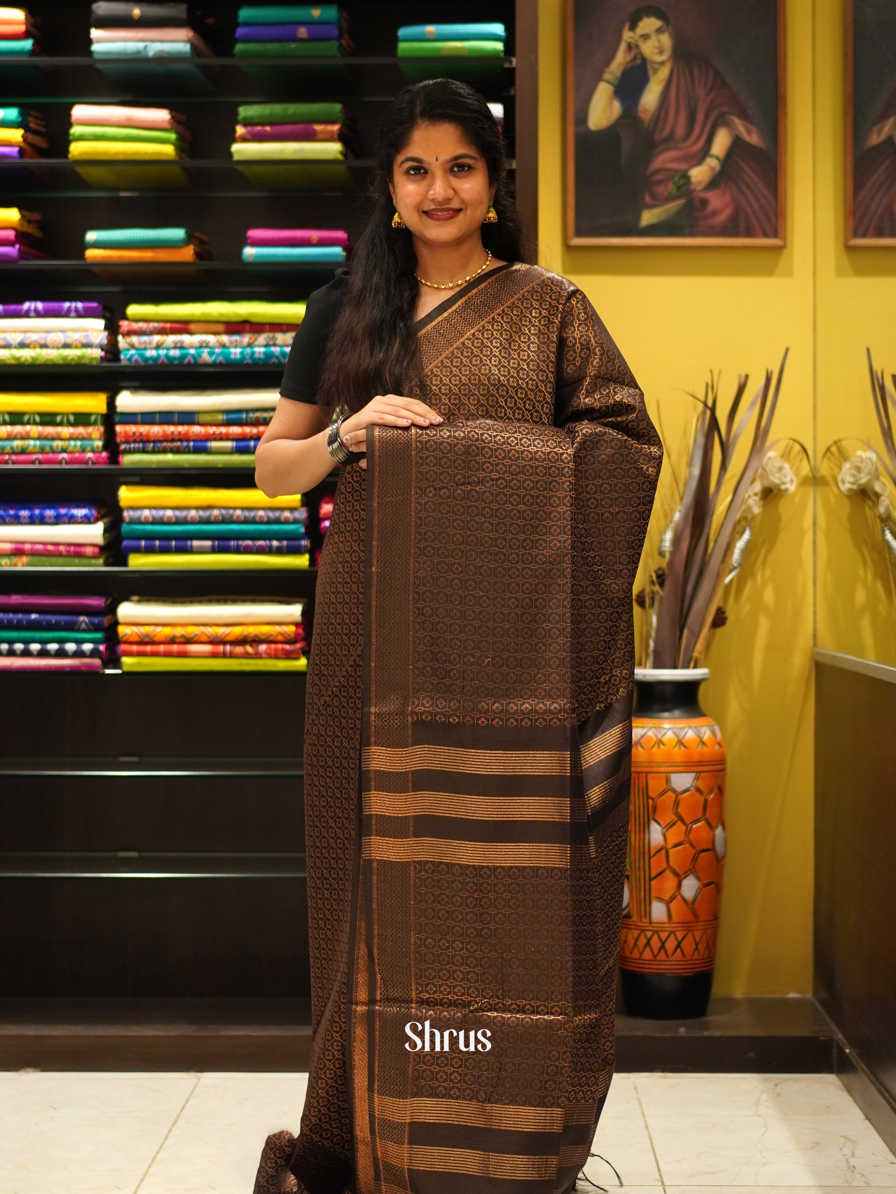 CDS23184 - Semi Tussar Saree - Shop on ShrusEternity.com