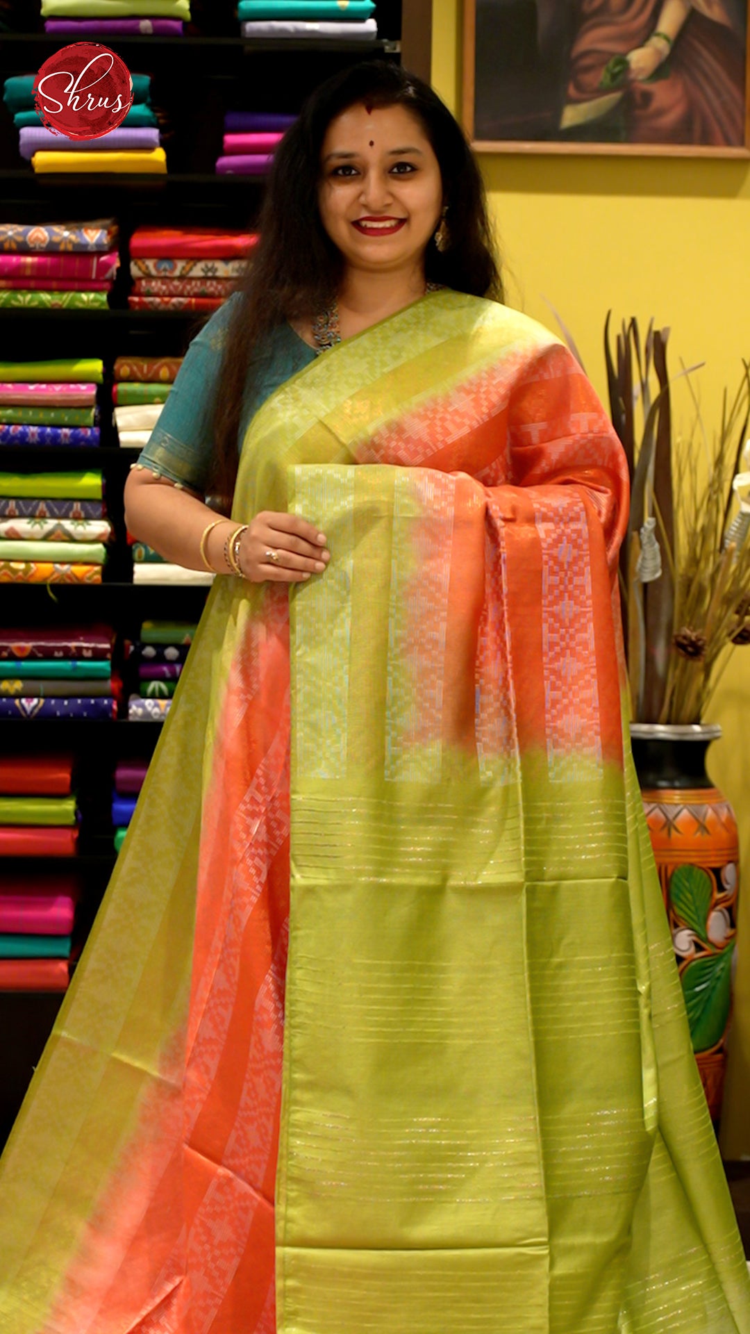 Orangish Pink & -Semi Tussar - Shop on ShrusEternity.com