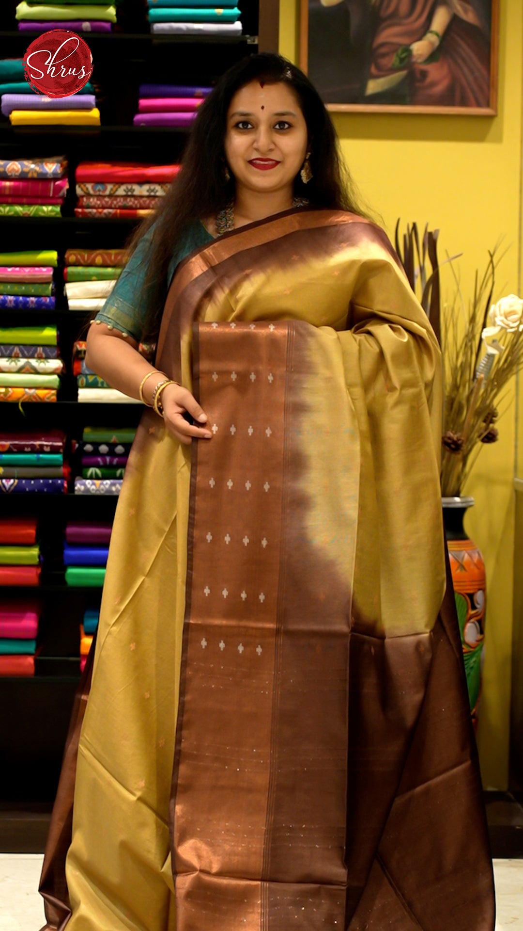 Brown -Semi Tussar - Shop on ShrusEternity.com