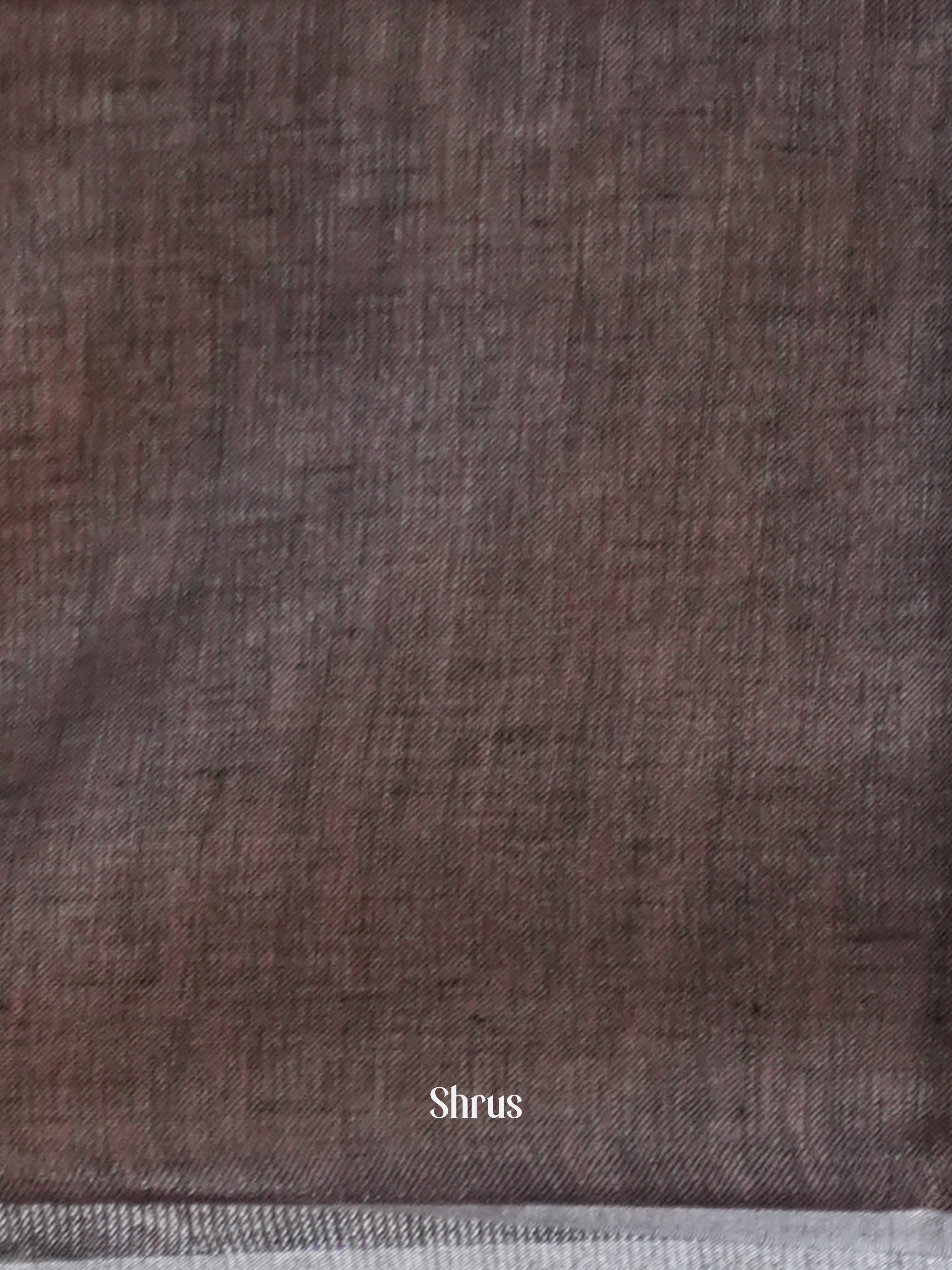 Silver & Brown - Linen Saree Saree - Shop on ShrusEternity.com