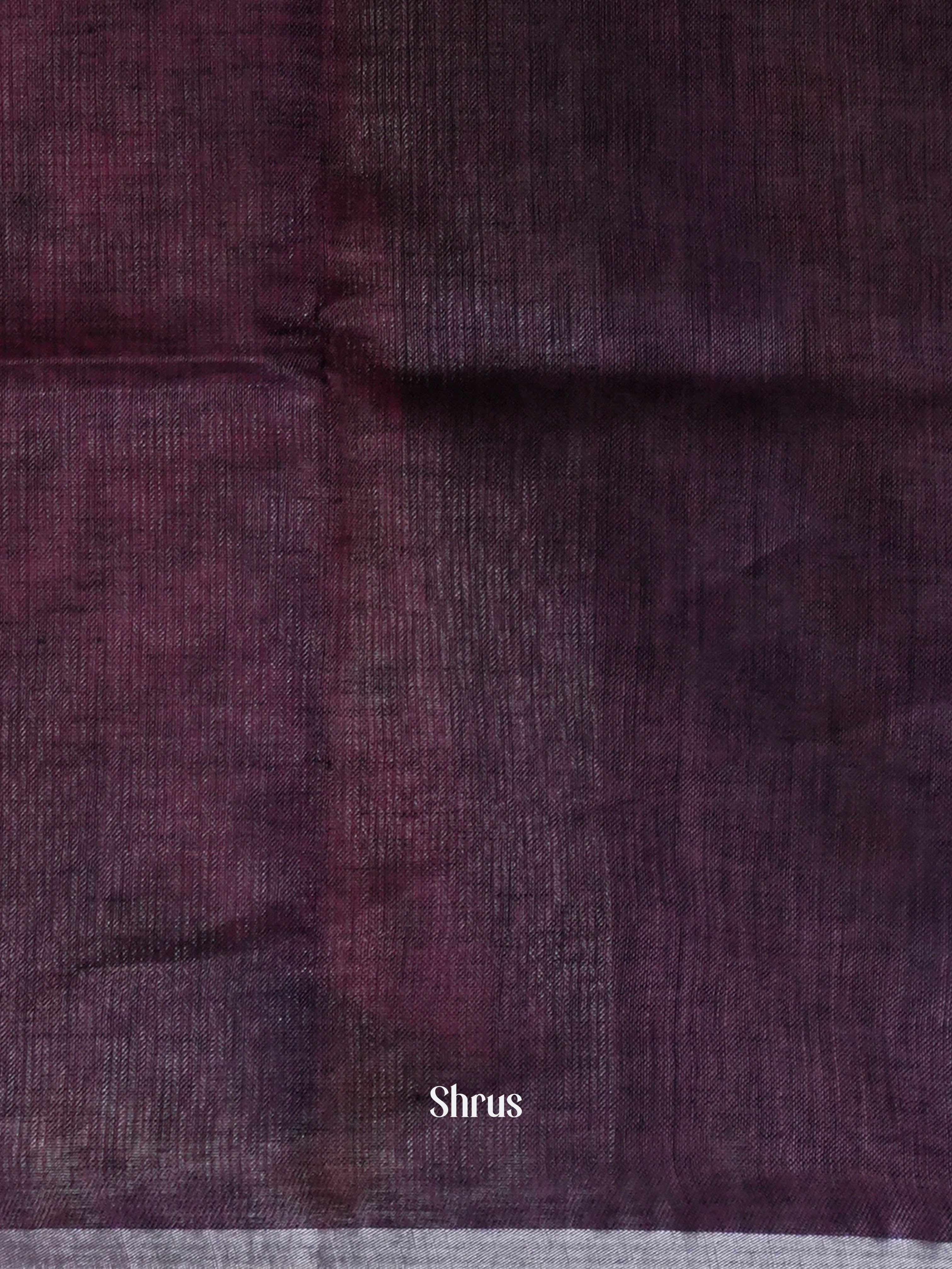 Dark Purple - Linen Saree Saree - Shop on ShrusEternity.com