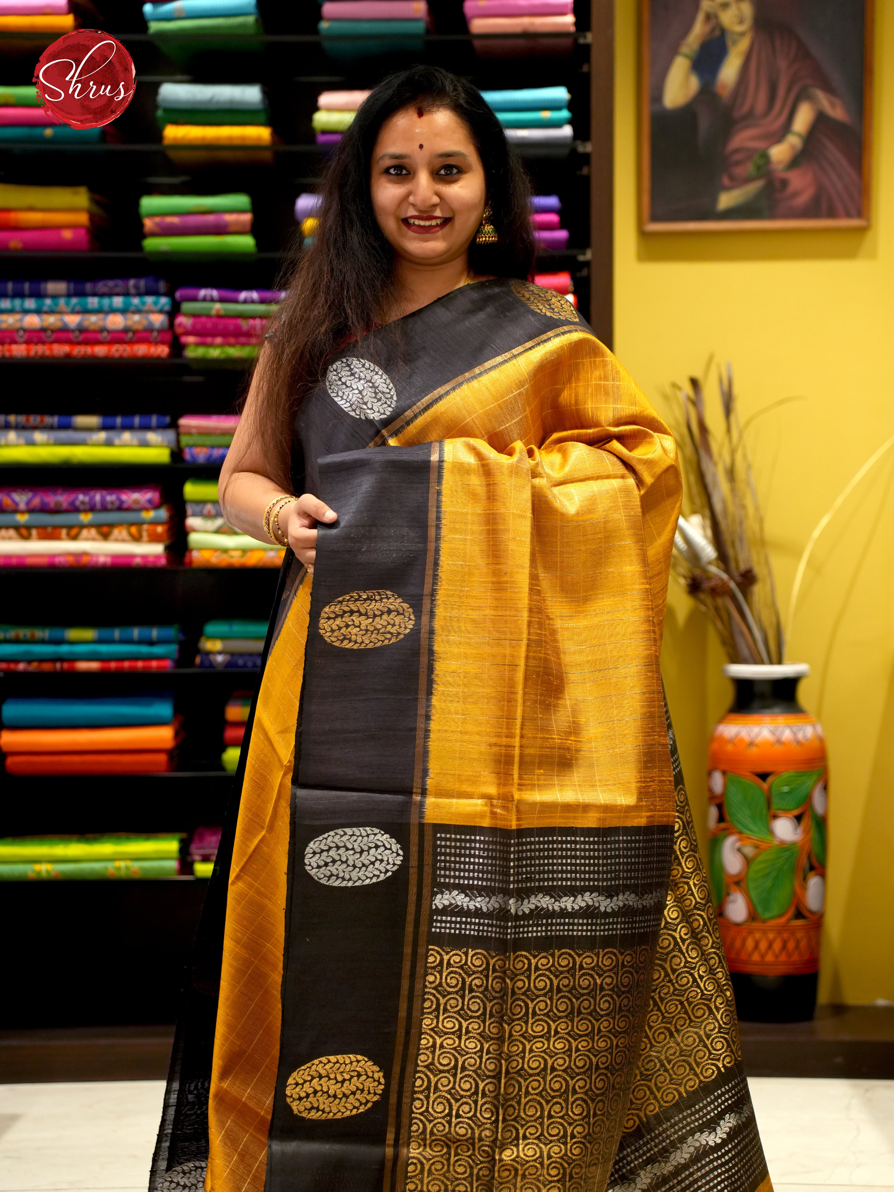 Mustard & Black - Raw Silk - Shop on ShrusEternity.com