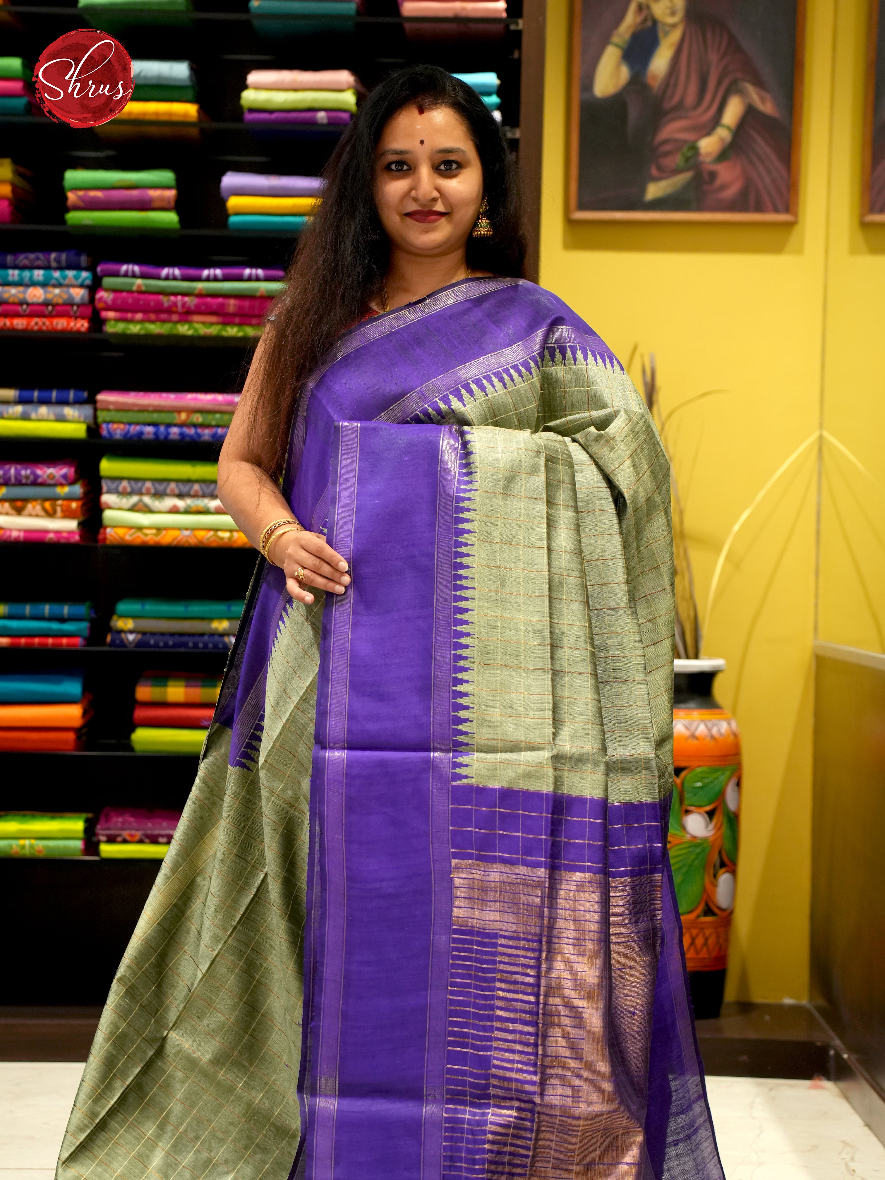Silver-ish Grey & Violet - Raw Silk - Shop on ShrusEternity.com